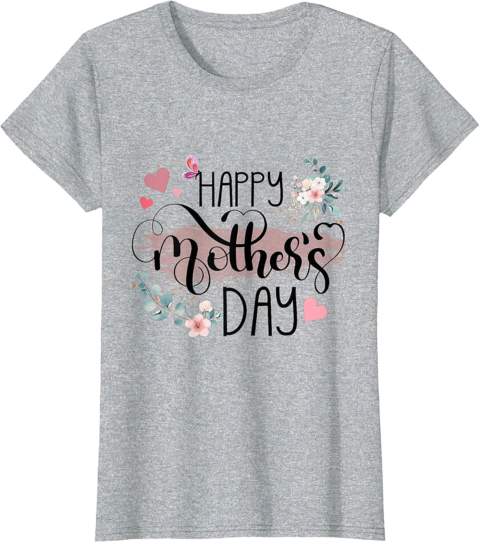 Happy Mother's Day T-Shirt Floral Gift for Mom Soft Cotton