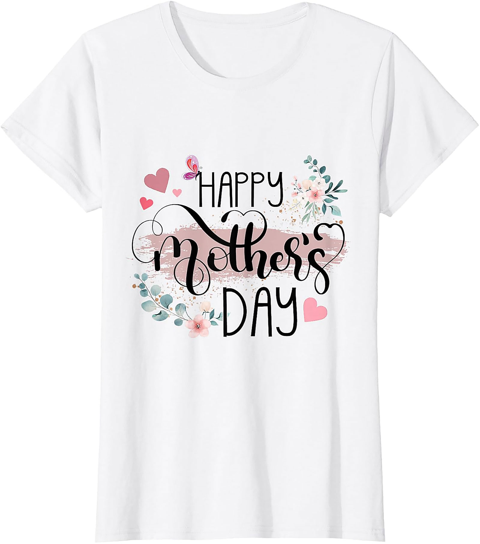 Happy Mother's Day T-Shirt Floral Gift for Mom Soft Cotton
