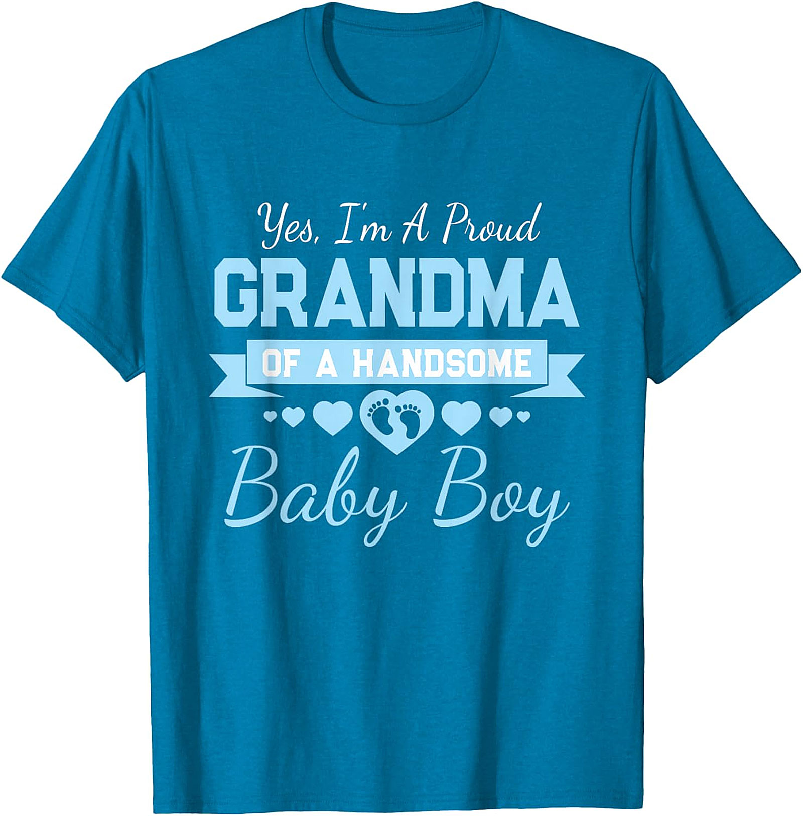  Proud Grandma of a Handsome Baby Boy T-Shirt | Soft Cotton Tee