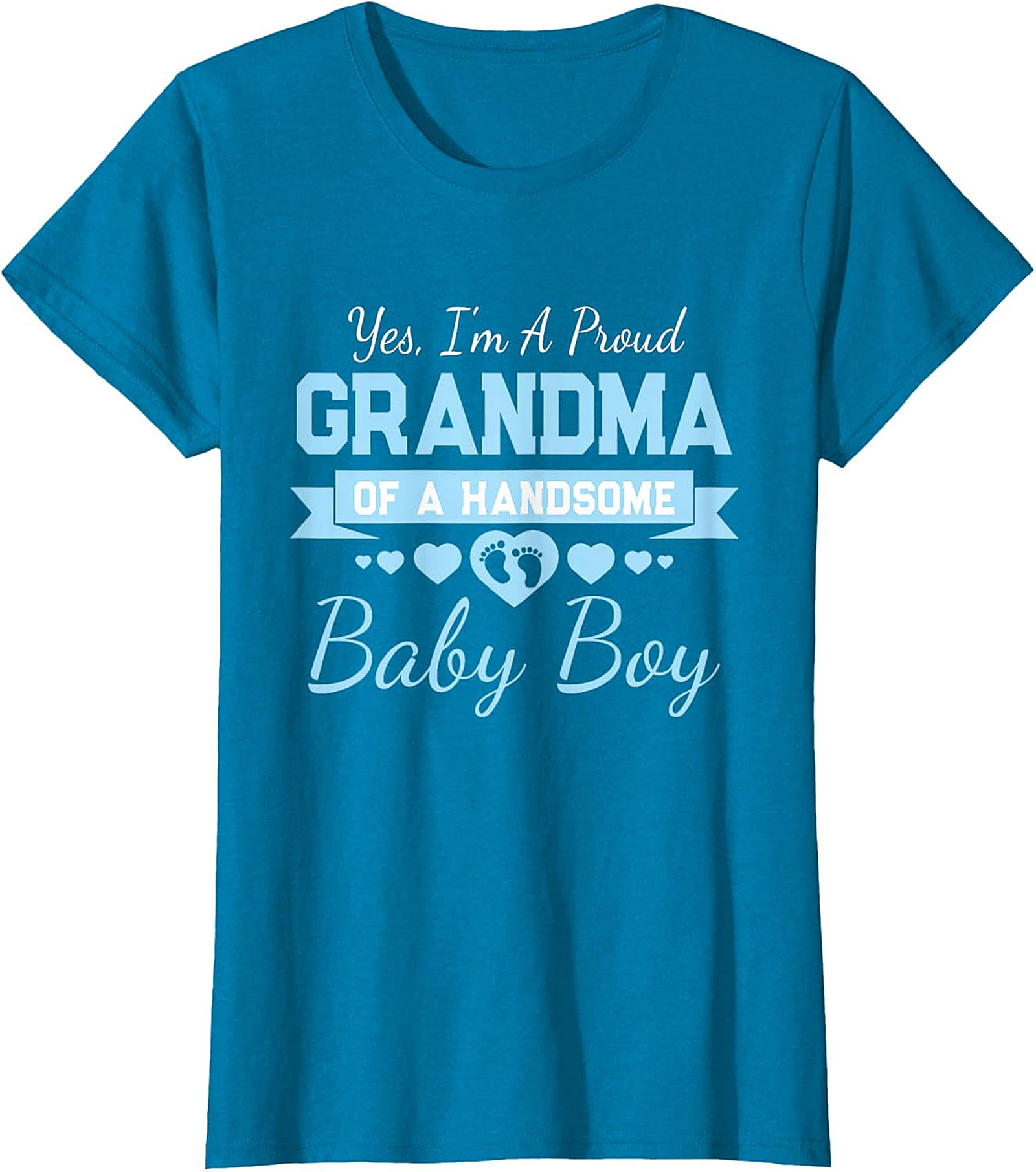  Proud Grandma of a Handsome Baby Boy T-Shirt | Soft Cotton Tee