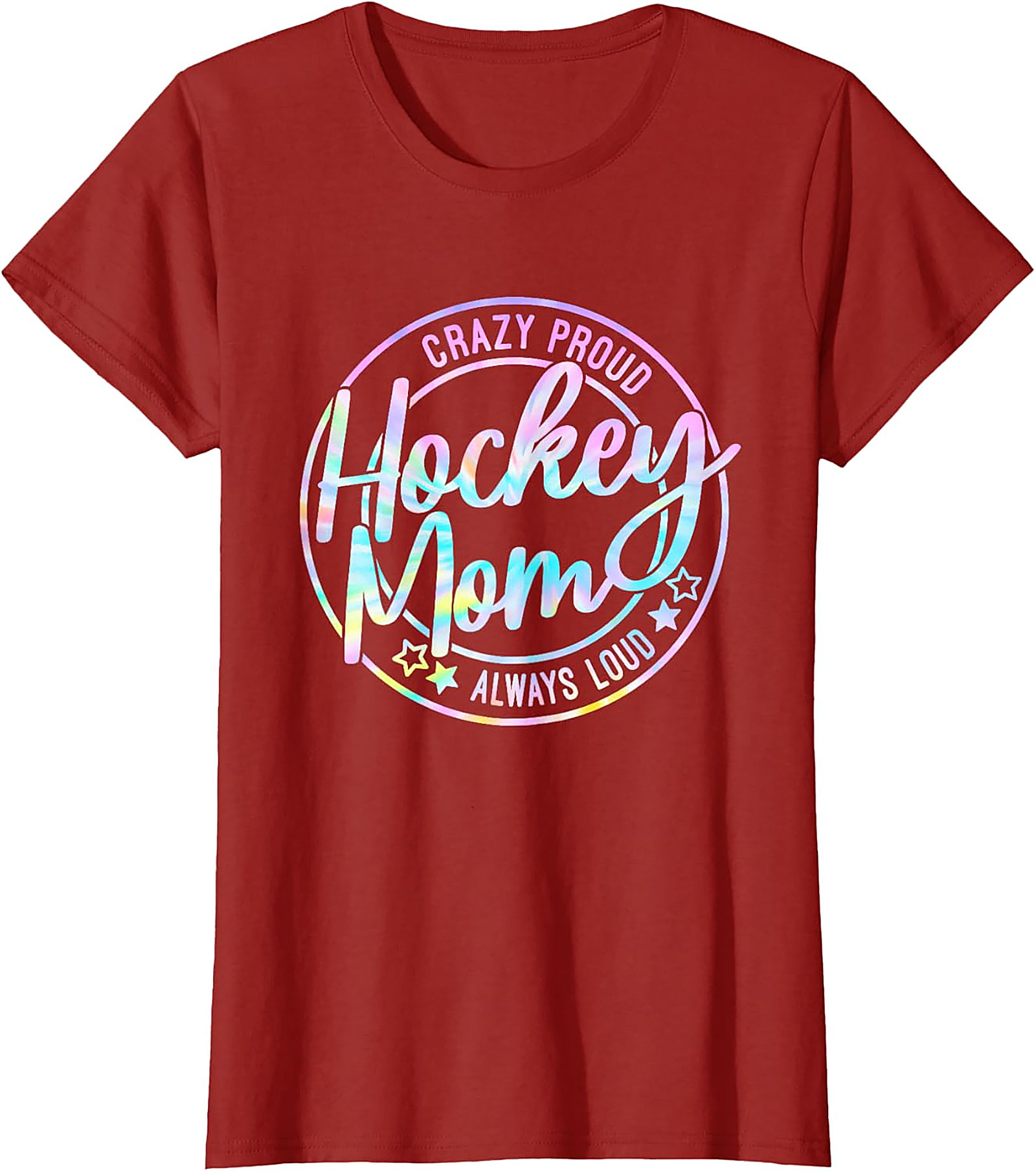 Crazy Proud Hockey Mom T-Shirt Funny Graphic Tee
