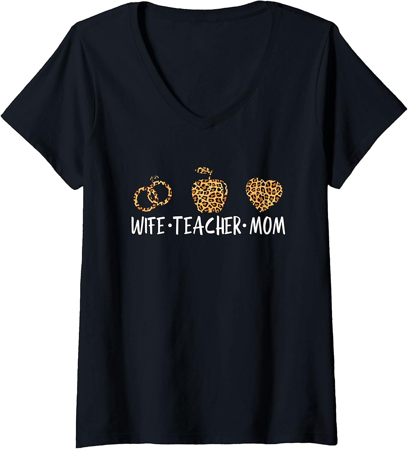 Wife Teacher Mom Leopard T-Shirt | Soft Unisex Graphic Tee