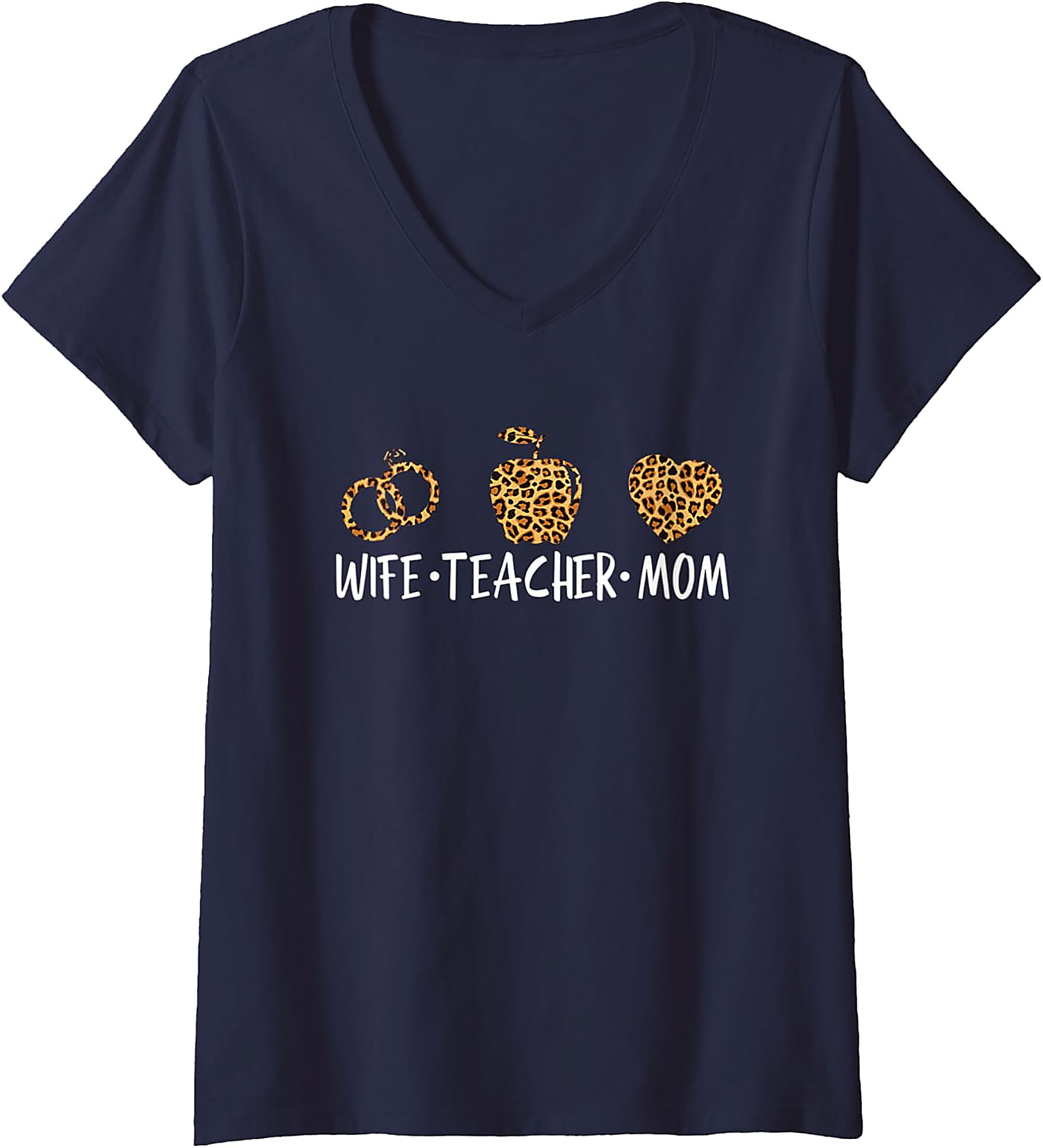 Wife Teacher Mom Leopard T-Shirt | Soft Unisex Graphic Tee