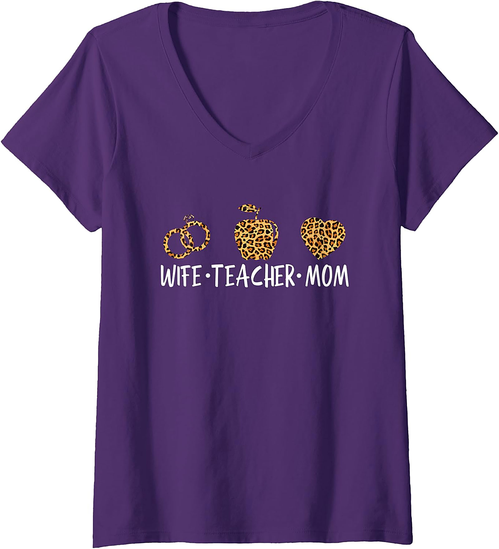 Wife Teacher Mom Leopard T-Shirt | Soft Unisex Graphic Tee