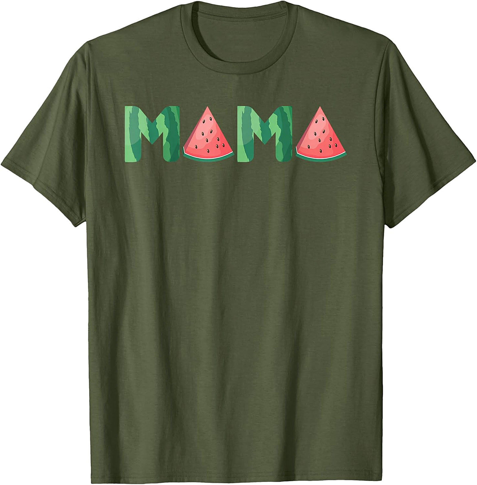 Watermelon Mama T-Shirt Sweet Summer Graphic Tee for Moms
