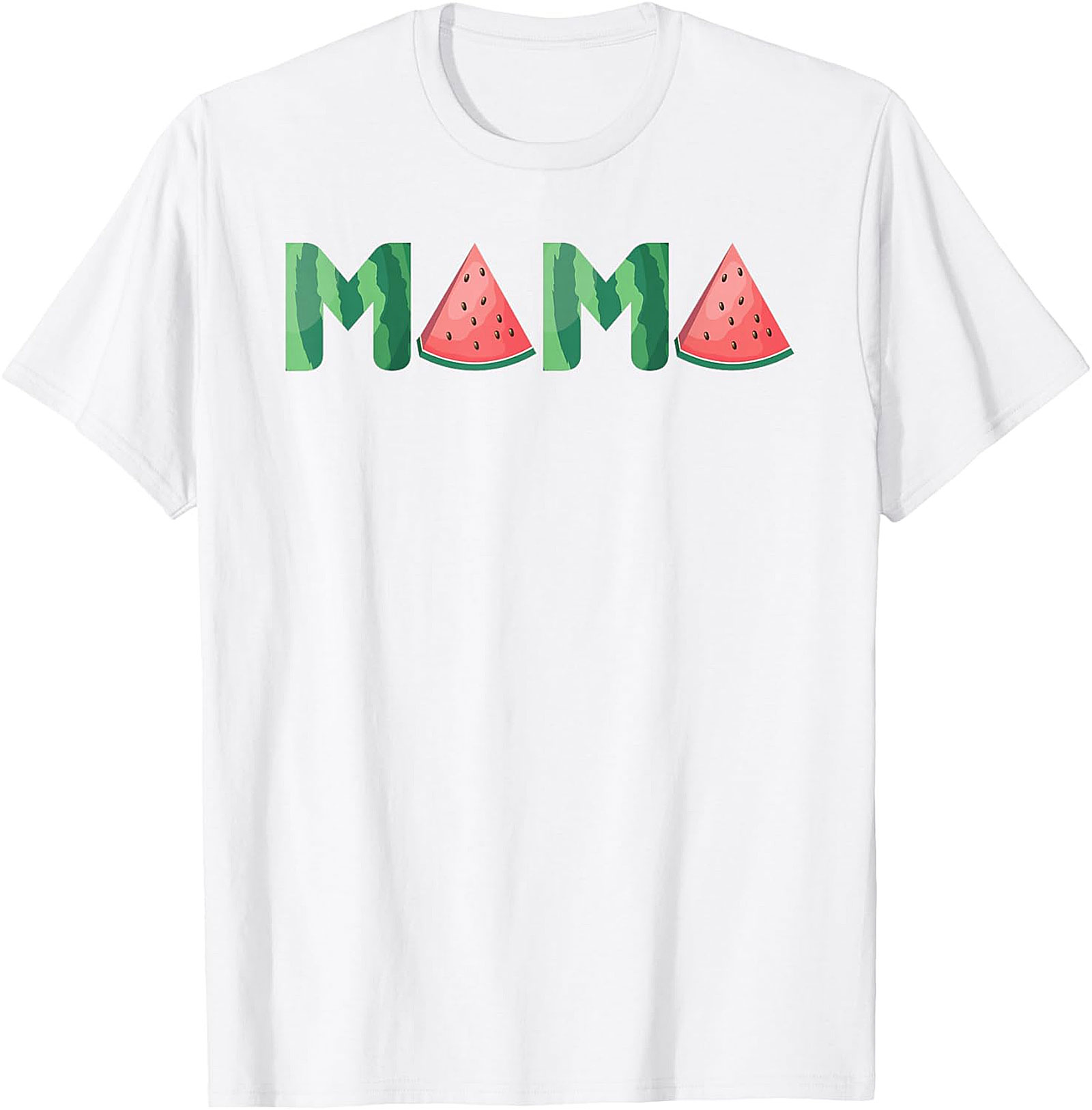 Watermelon Mama T-Shirt Sweet Summer Graphic Tee for Moms