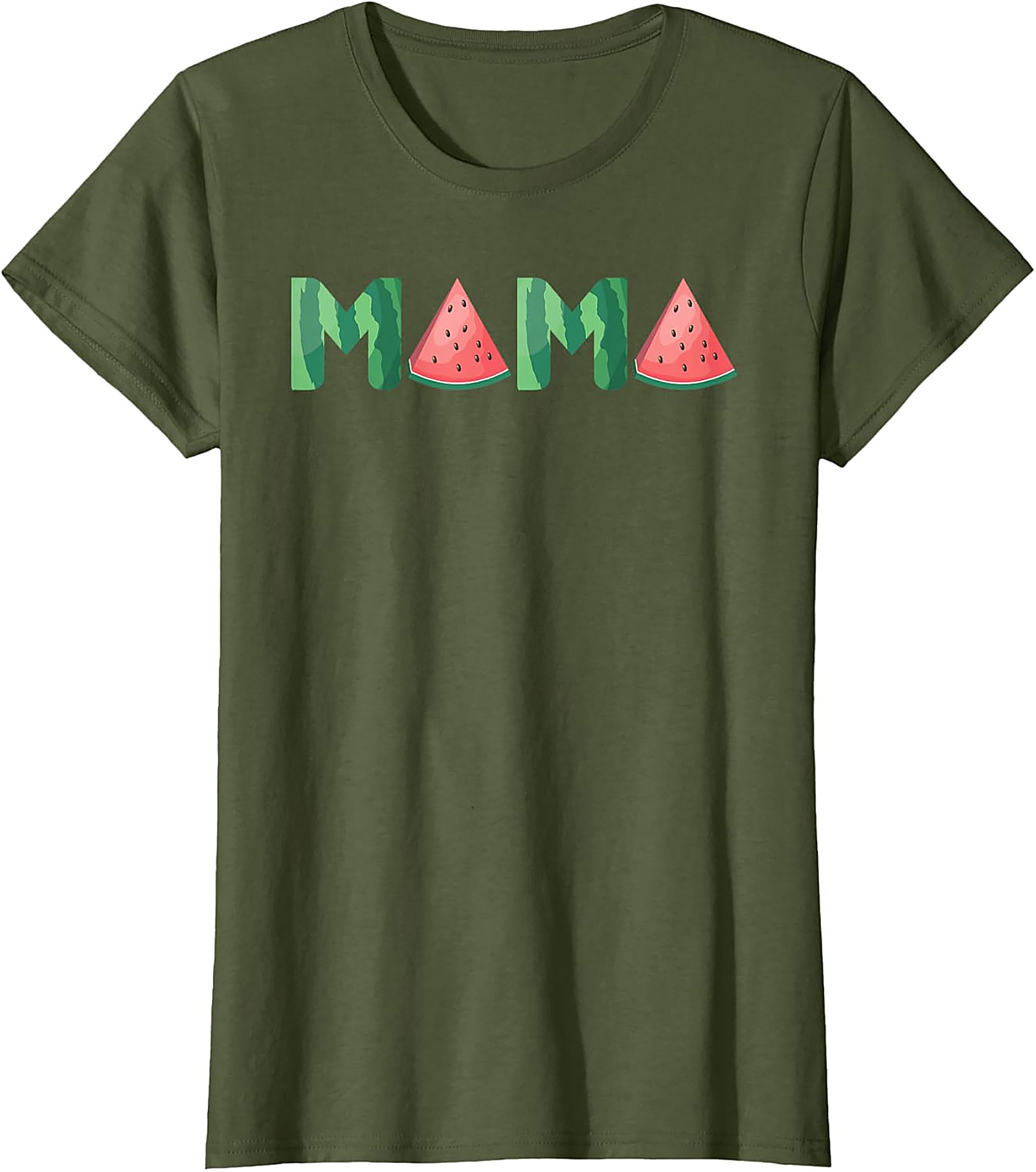 Watermelon Mama T-Shirt Sweet Summer Graphic Tee for Moms