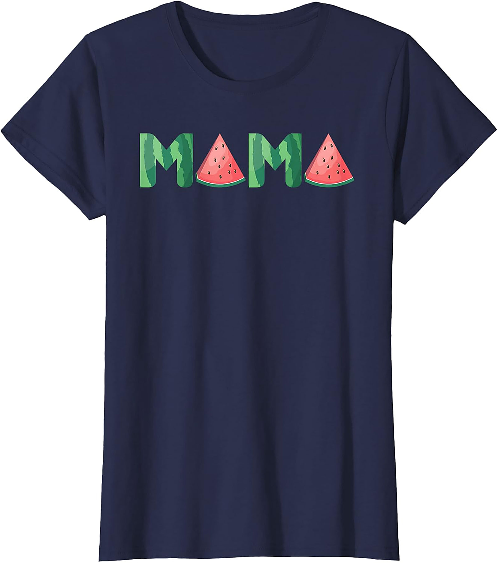 Watermelon Mama T-Shirt Sweet Summer Graphic Tee for Moms
