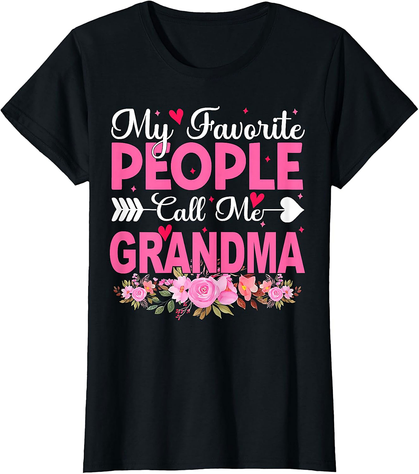 My Favorite People Call Me Grandma T-shirt | Floral Gift Tee