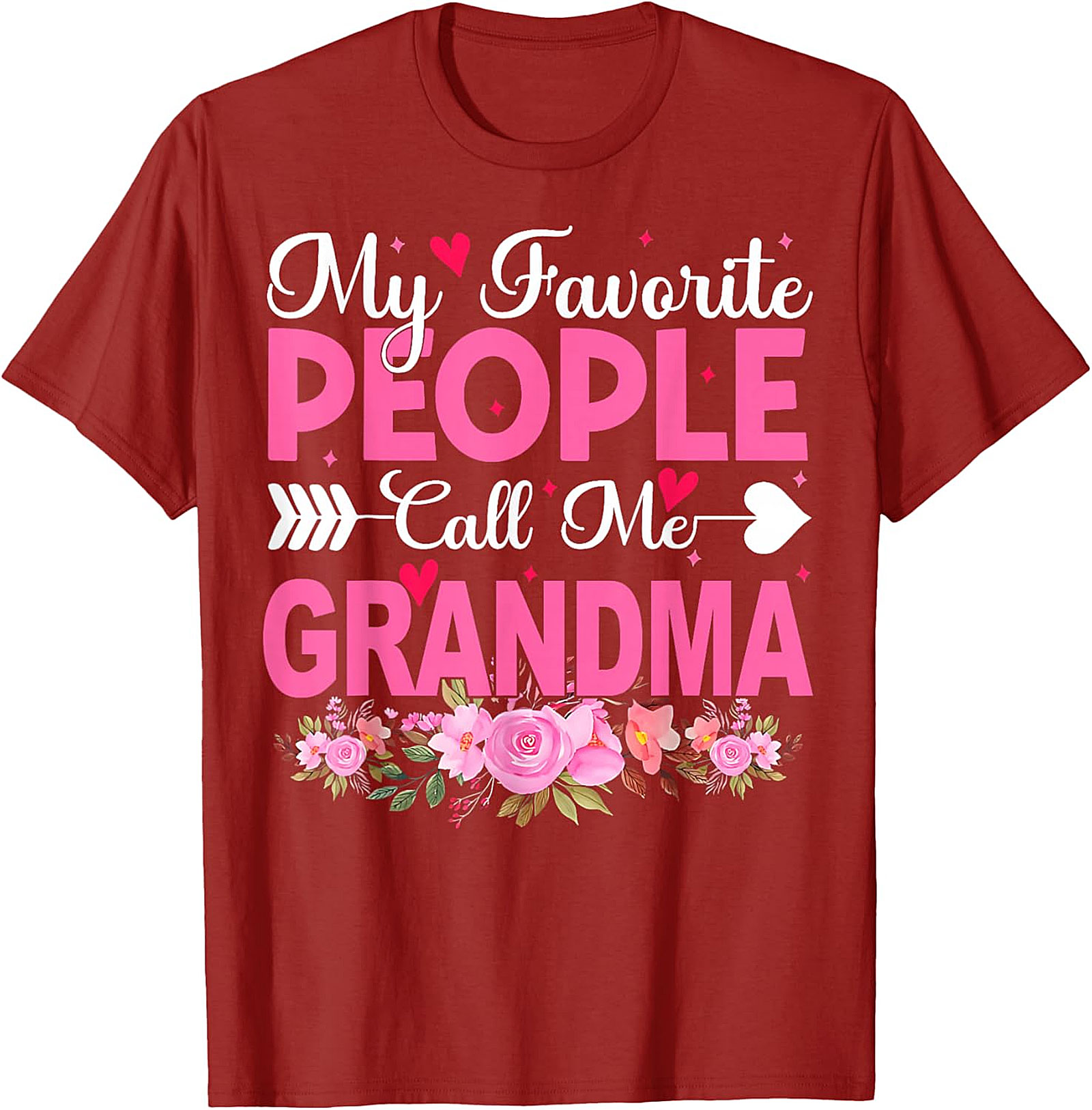 My Favorite People Call Me Grandma T-shirt | Floral Gift Tee