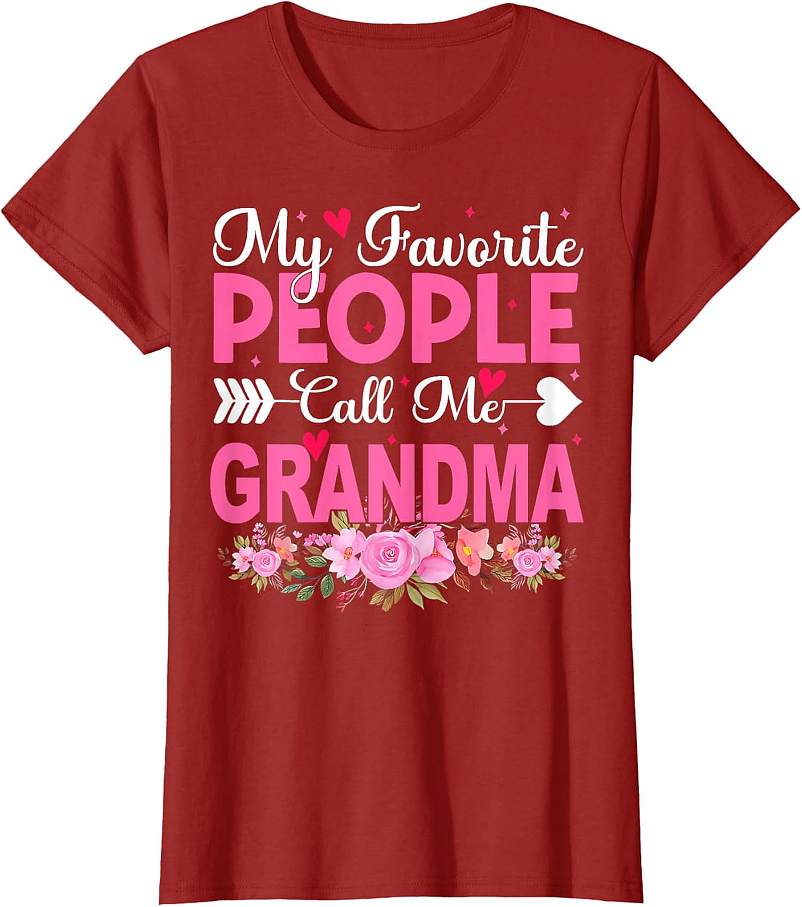 My Favorite People Call Me Grandma T-shirt | Floral Gift Tee