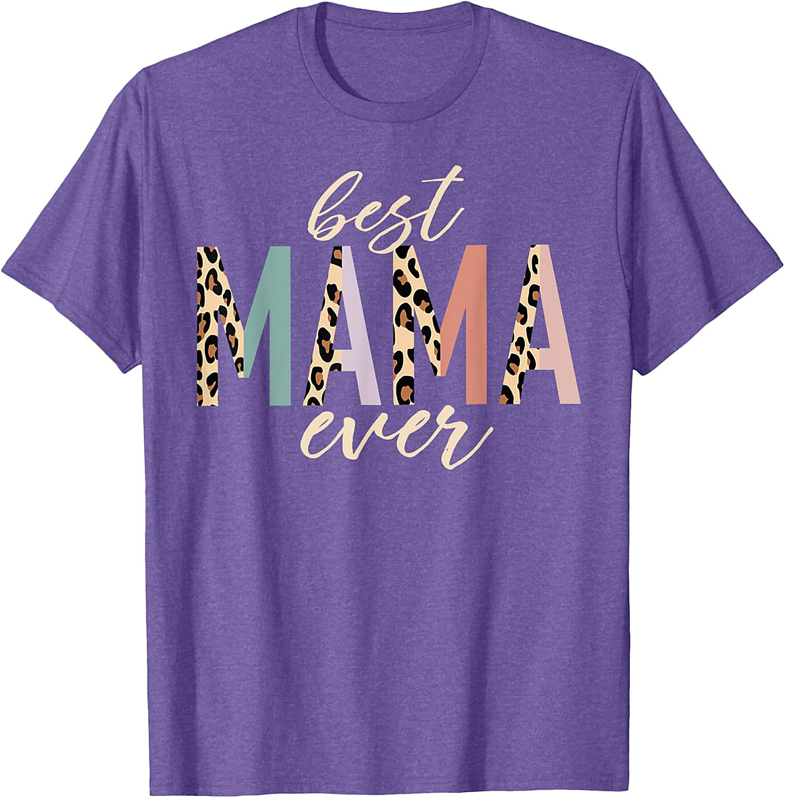 Best Mama Ever Leopard T-Shirt Trendy Mom Graphic Tee