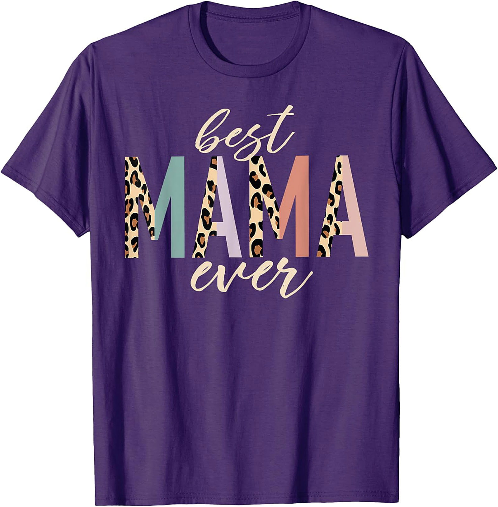 Best Mama Ever Leopard T-Shirt Trendy Mom Graphic Tee