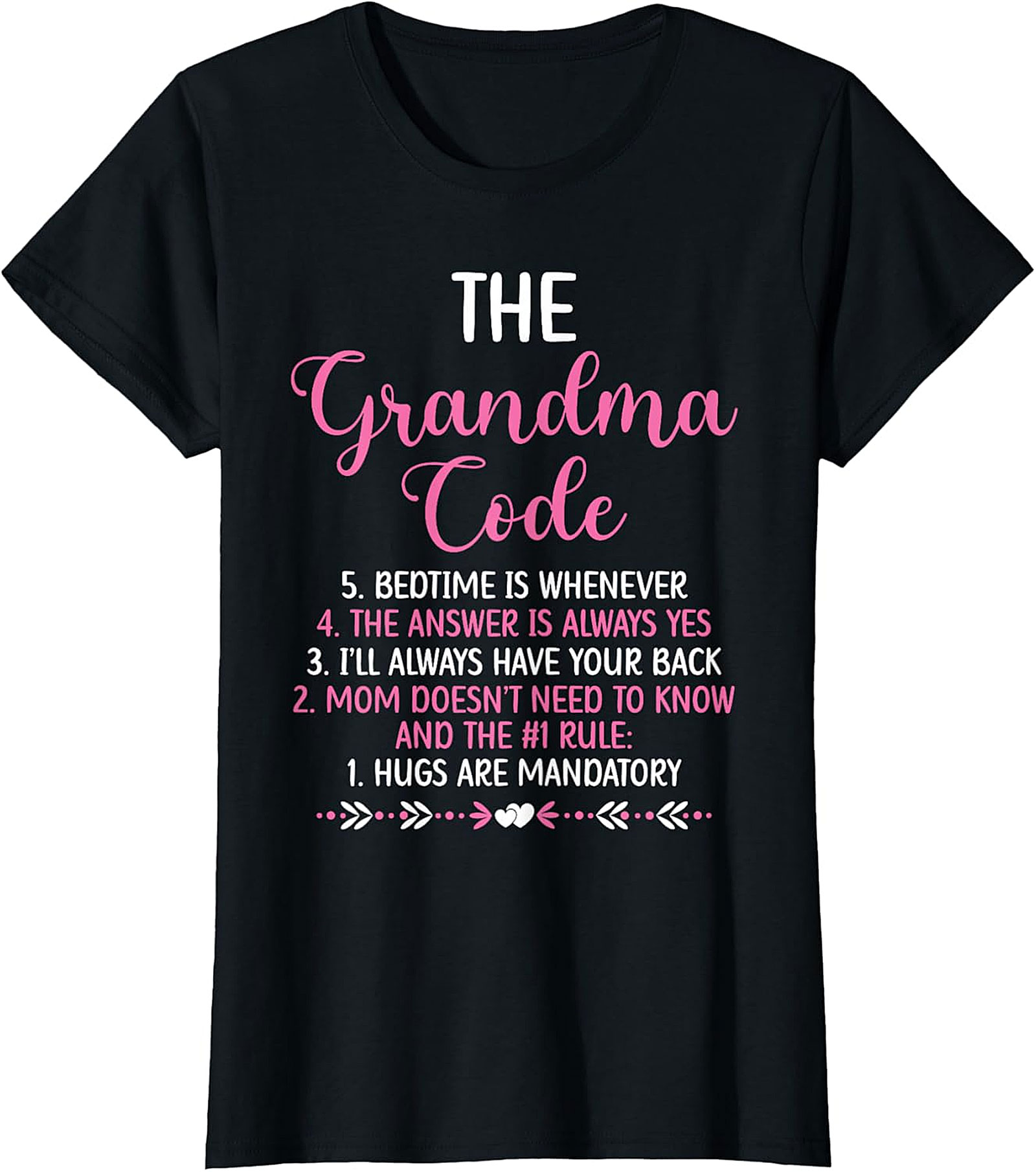 The Grandma Code Funny Rules T-Shirt | Soft Cotton Gift Tee