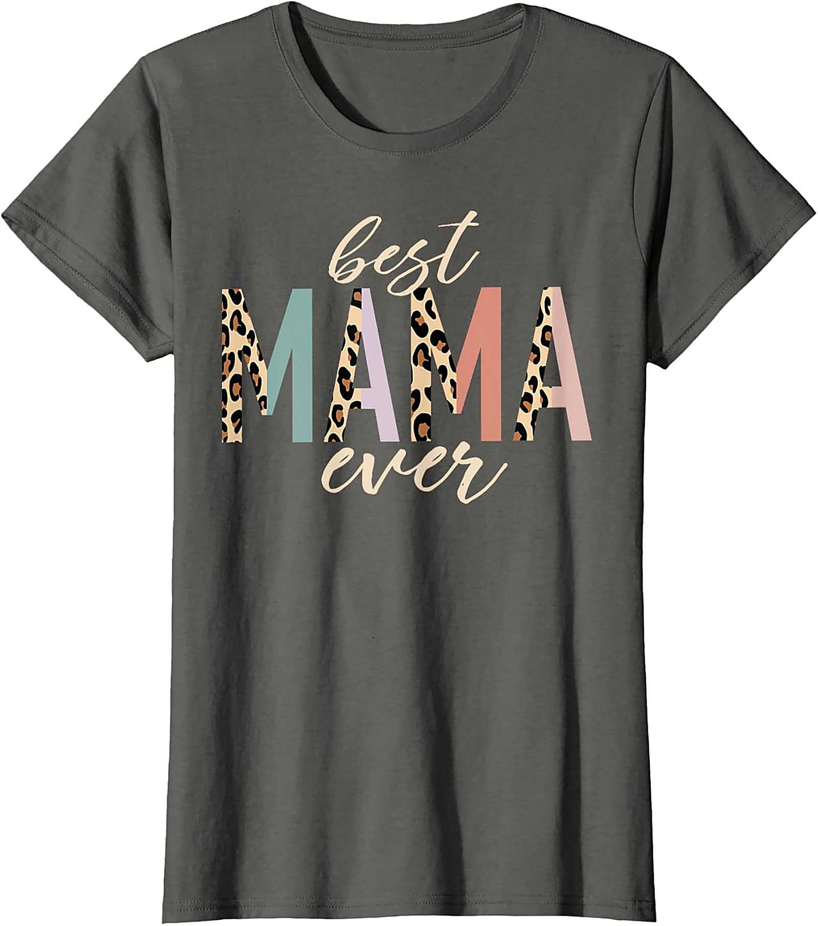 Best Mama Ever Leopard T-Shirt Trendy Mom Graphic Tee