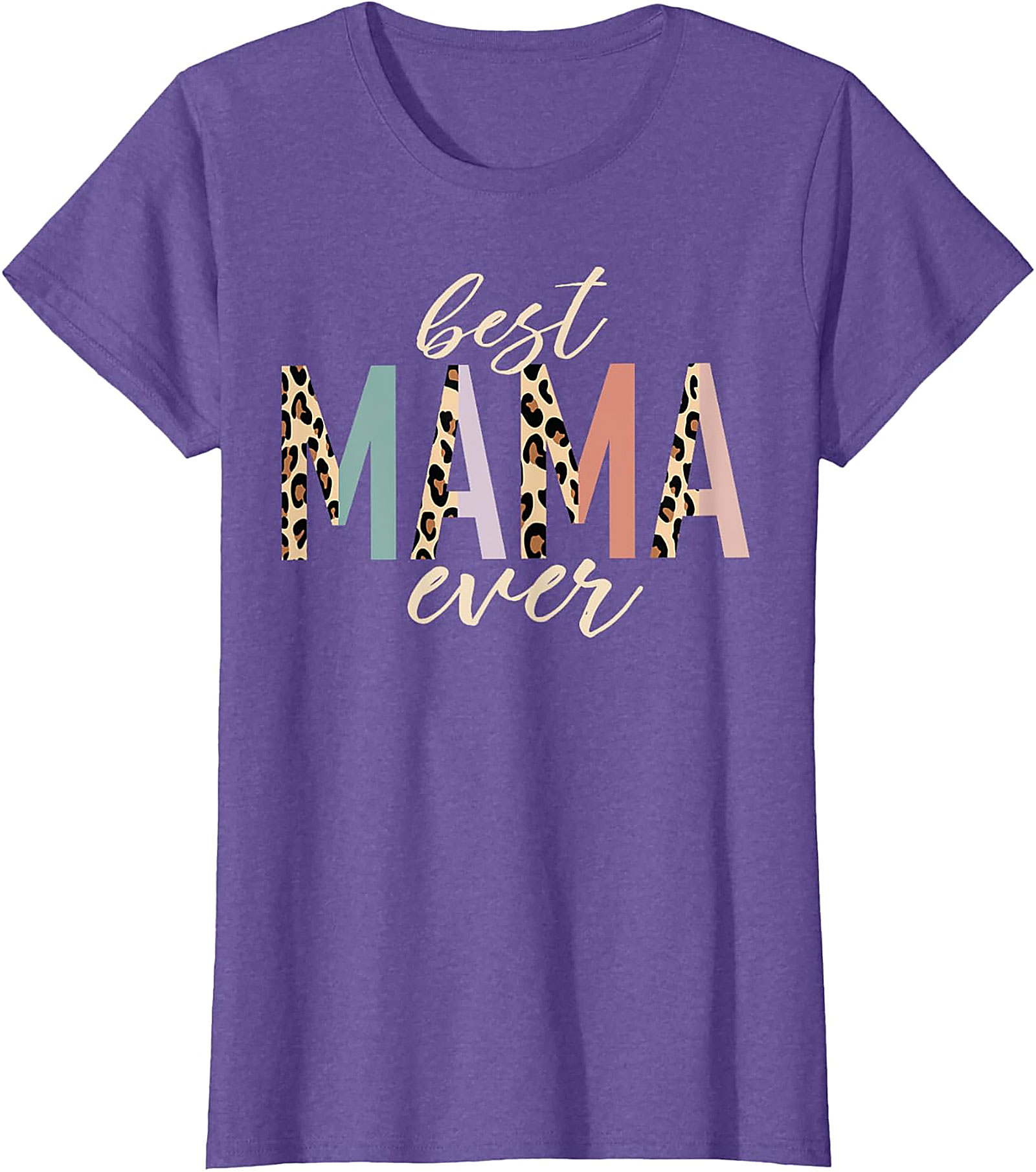 Best Mama Ever Leopard T-Shirt Trendy Mom Graphic Tee