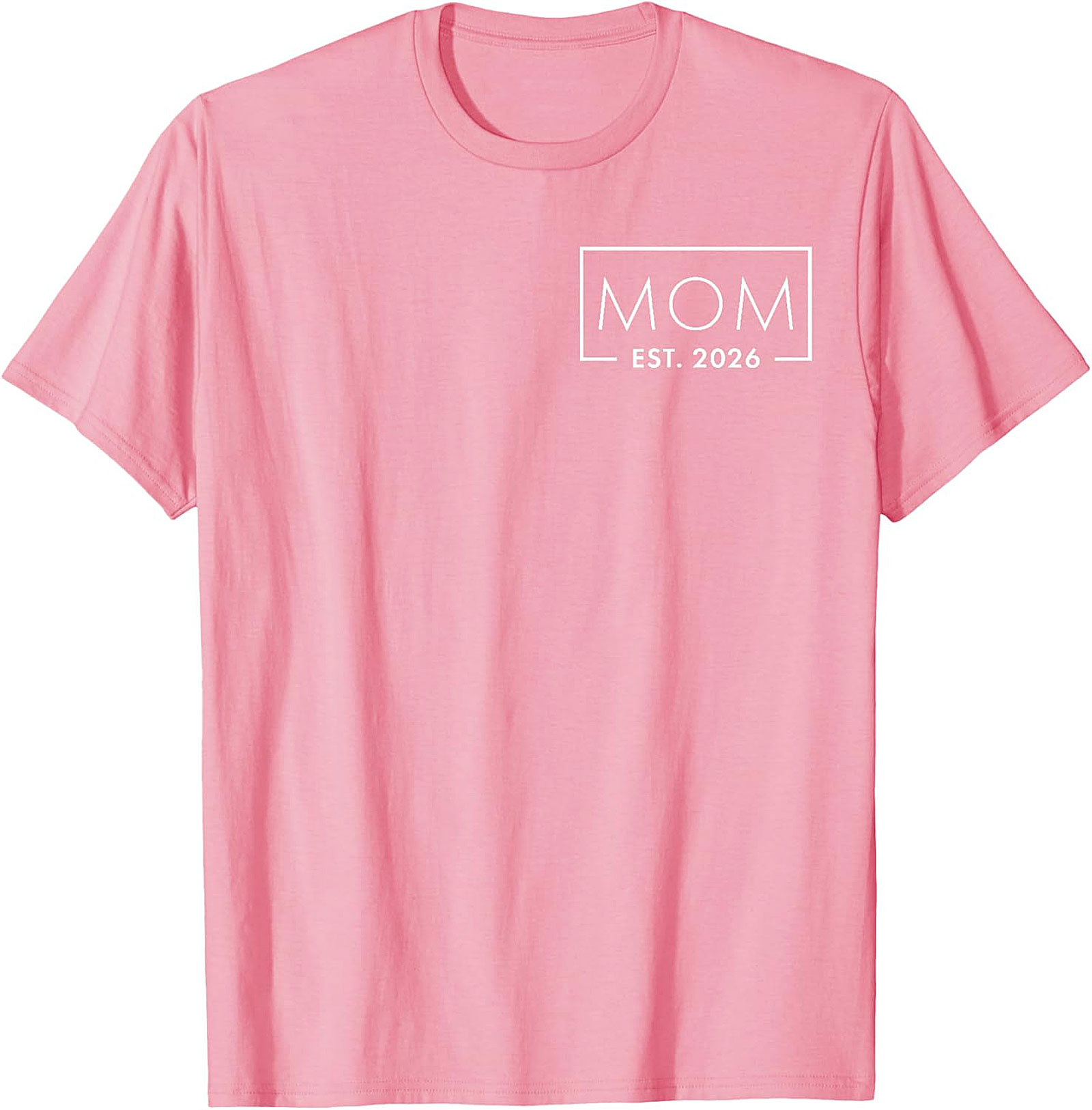 Mom Est 2026 T-shirt Minimalist Pregnancy Announcement Tee