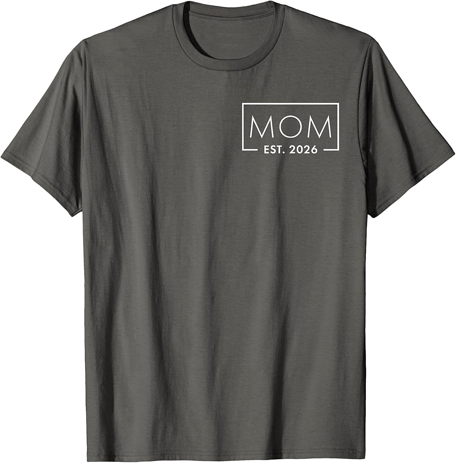 Mom Est 2026 T-shirt Minimalist Pregnancy Announcement Tee