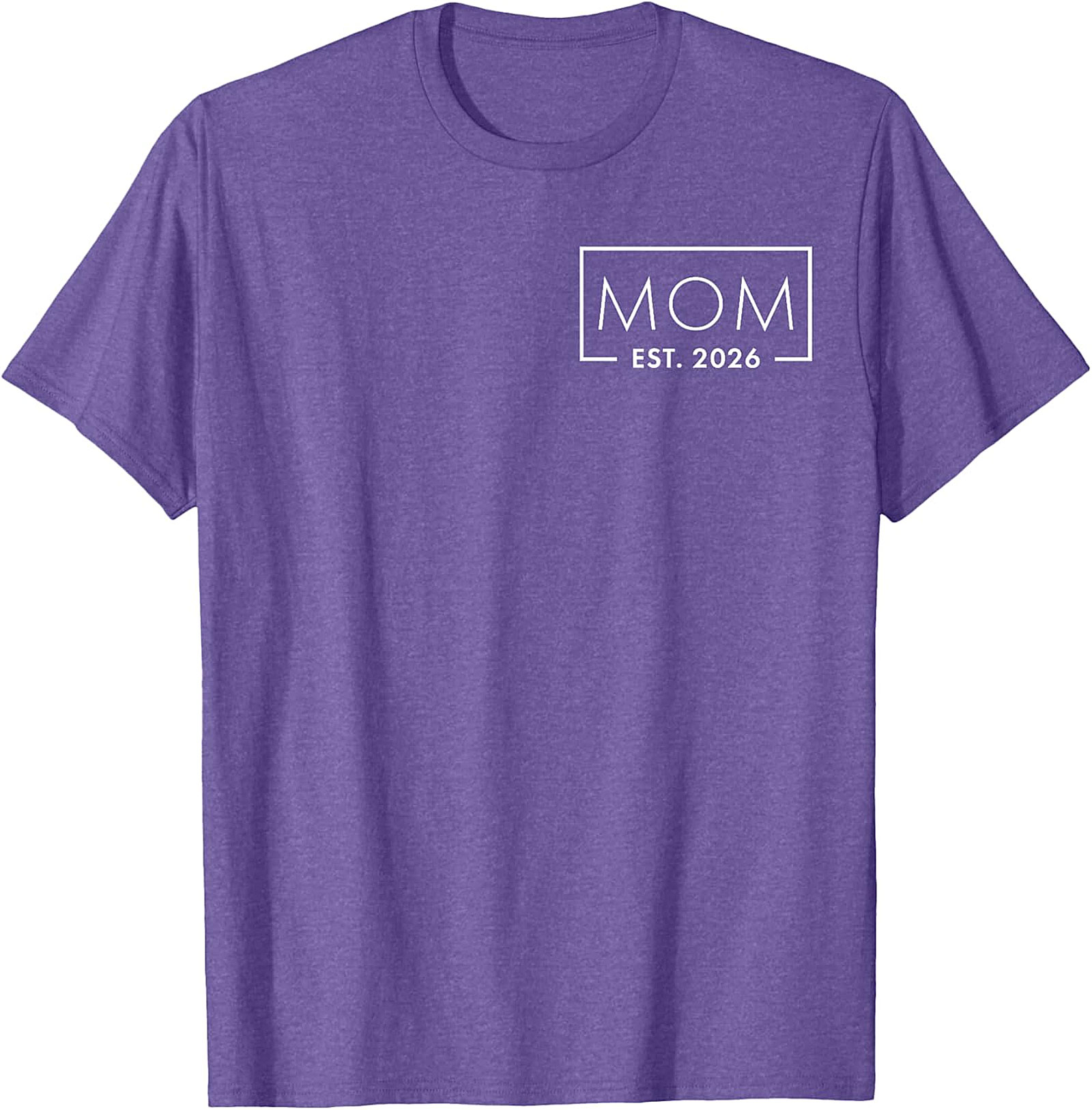 Mom Est 2026 T-shirt Minimalist Pregnancy Announcement Tee