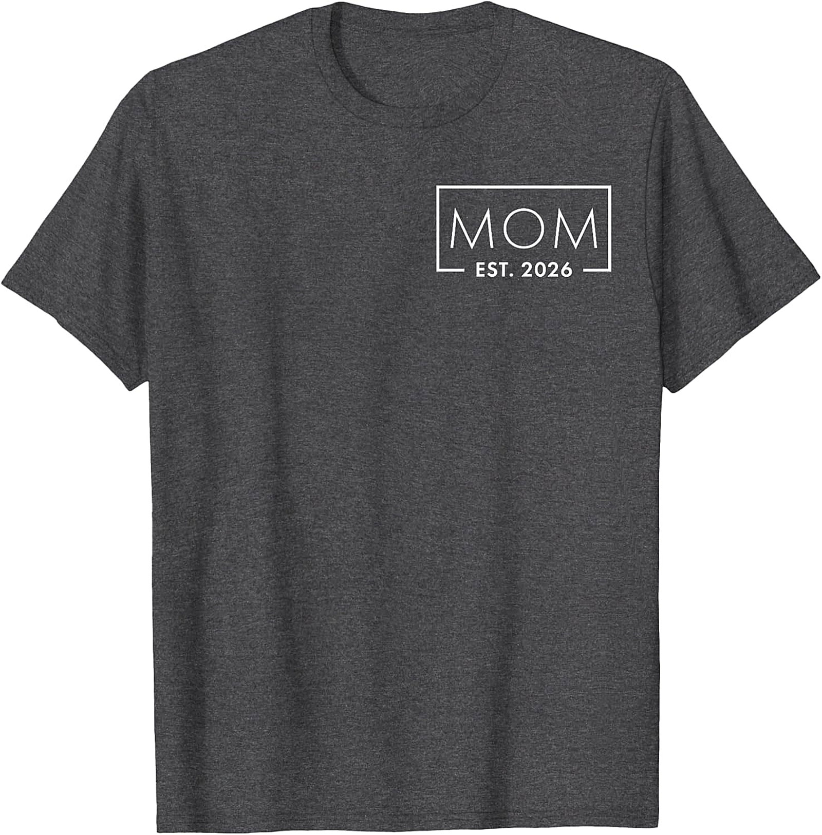 Mom Est 2026 T-shirt Minimalist Pregnancy Announcement Tee