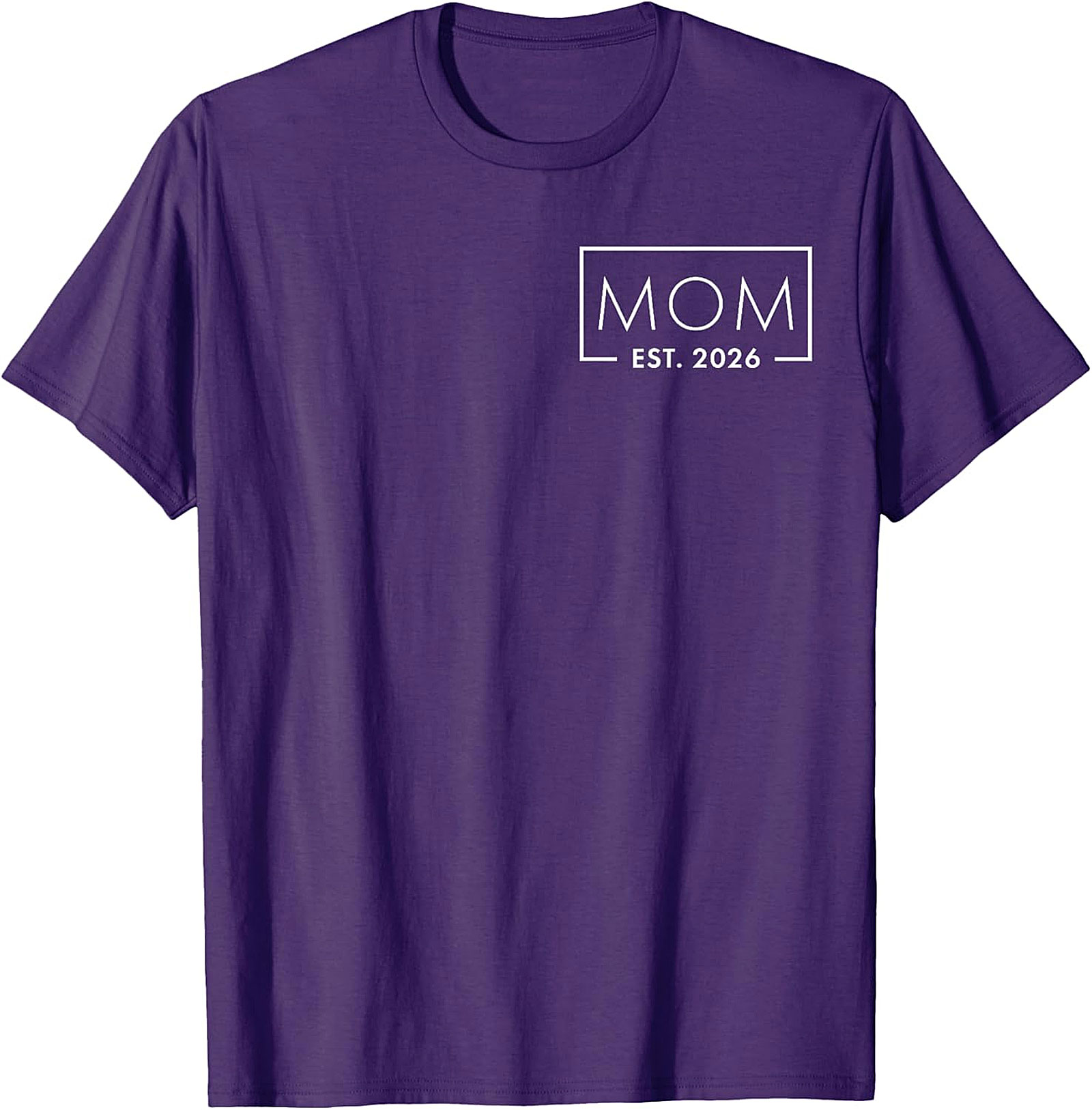 Mom Est 2026 T-shirt Minimalist Pregnancy Announcement Tee