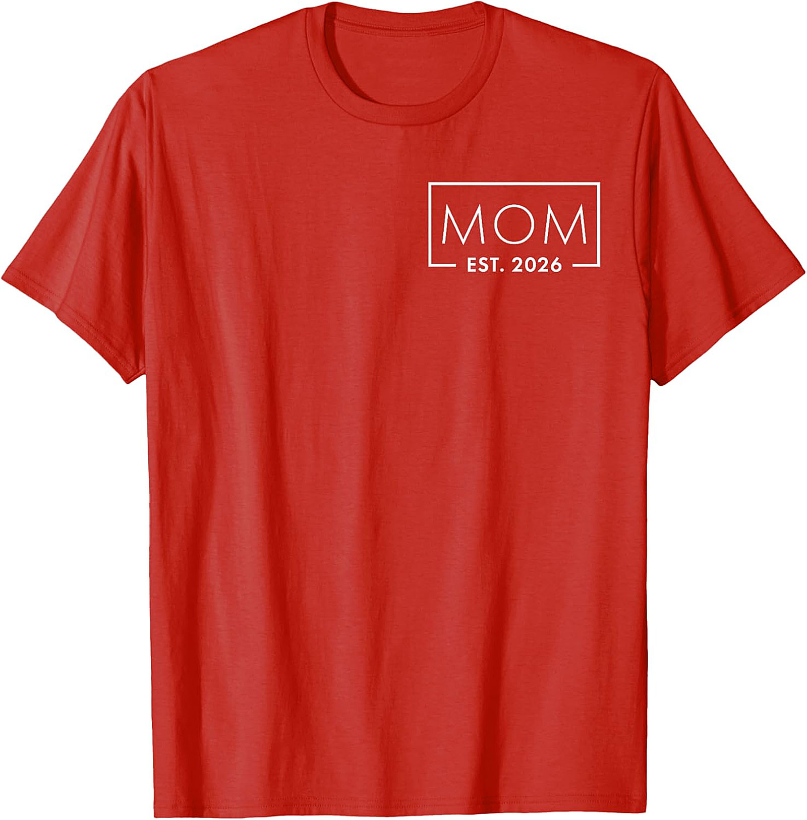 Mom Est 2026 T-shirt Minimalist Pregnancy Announcement Tee