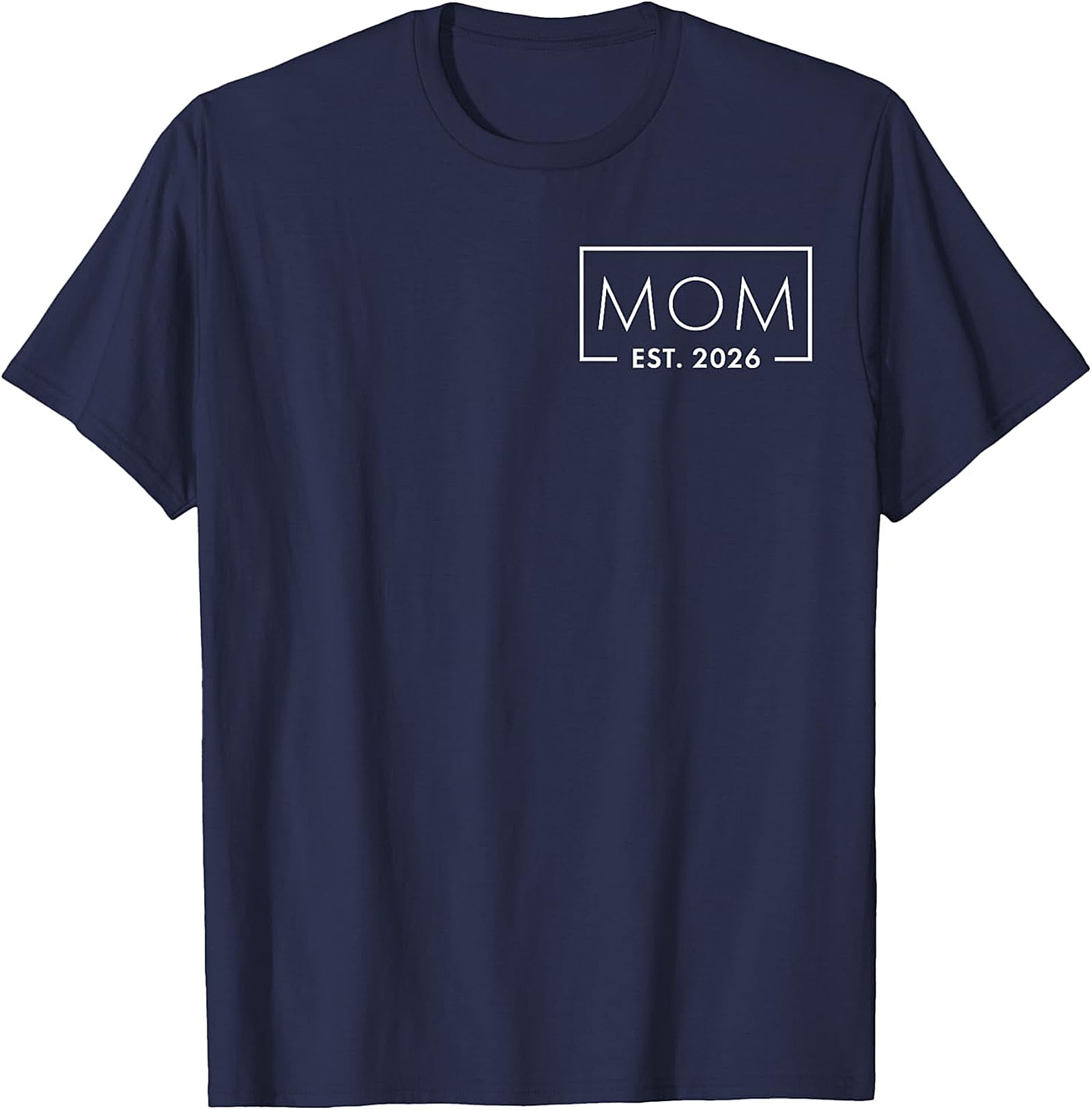 Mom Est 2026 T-shirt Minimalist Pregnancy Announcement Tee