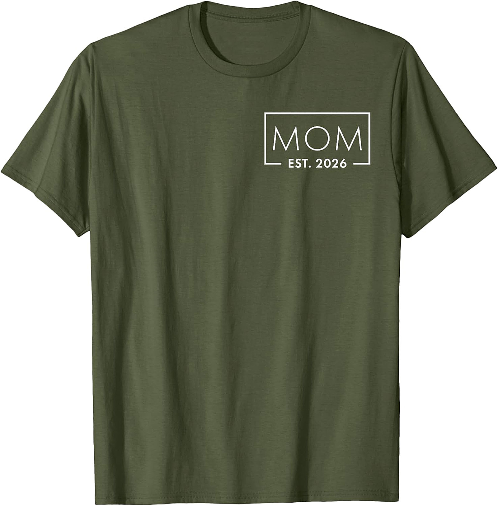 Mom Est 2026 T-shirt Minimalist Pregnancy Announcement Tee