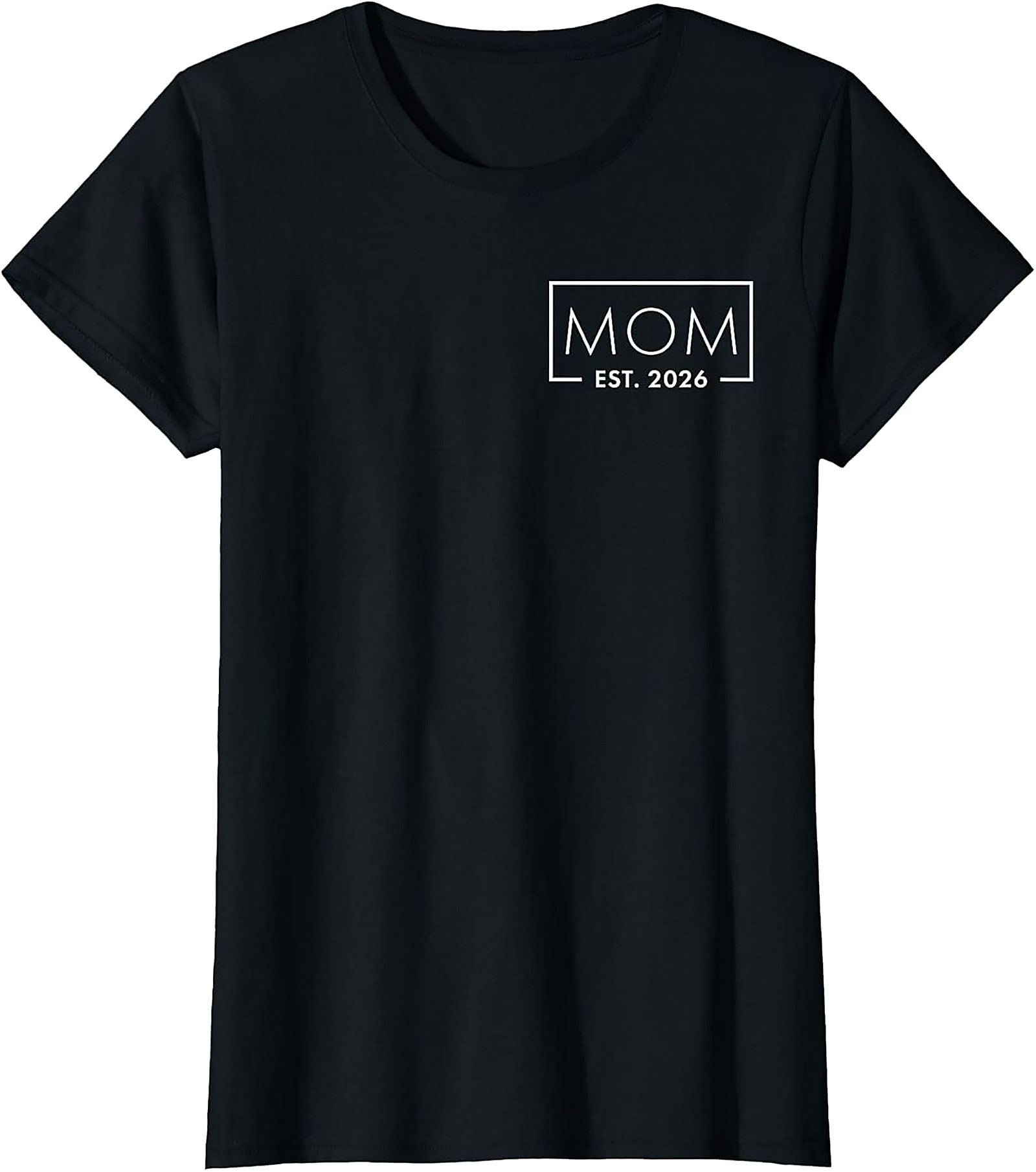 Mom Est 2026 T-shirt Minimalist Pregnancy Announcement Tee