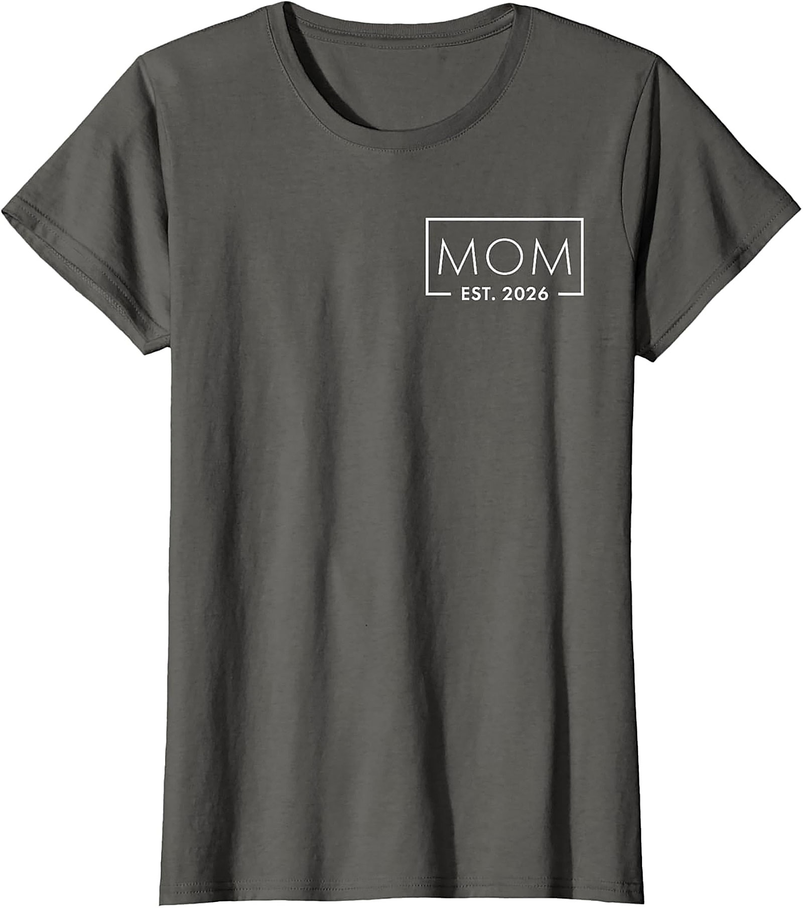 Mom Est 2026 T-shirt Minimalist Pregnancy Announcement Tee
