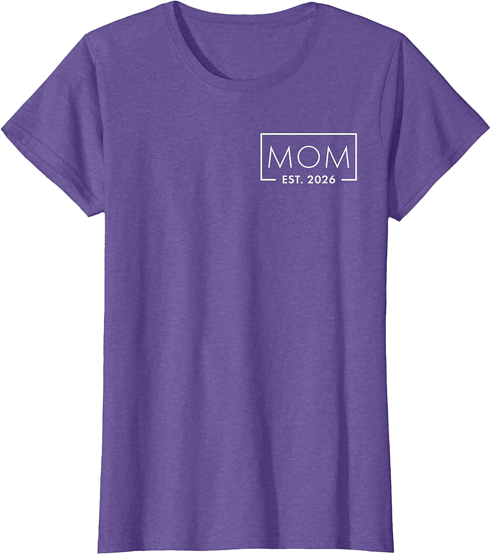 Mom Est 2026 T-shirt Minimalist Pregnancy Announcement Tee