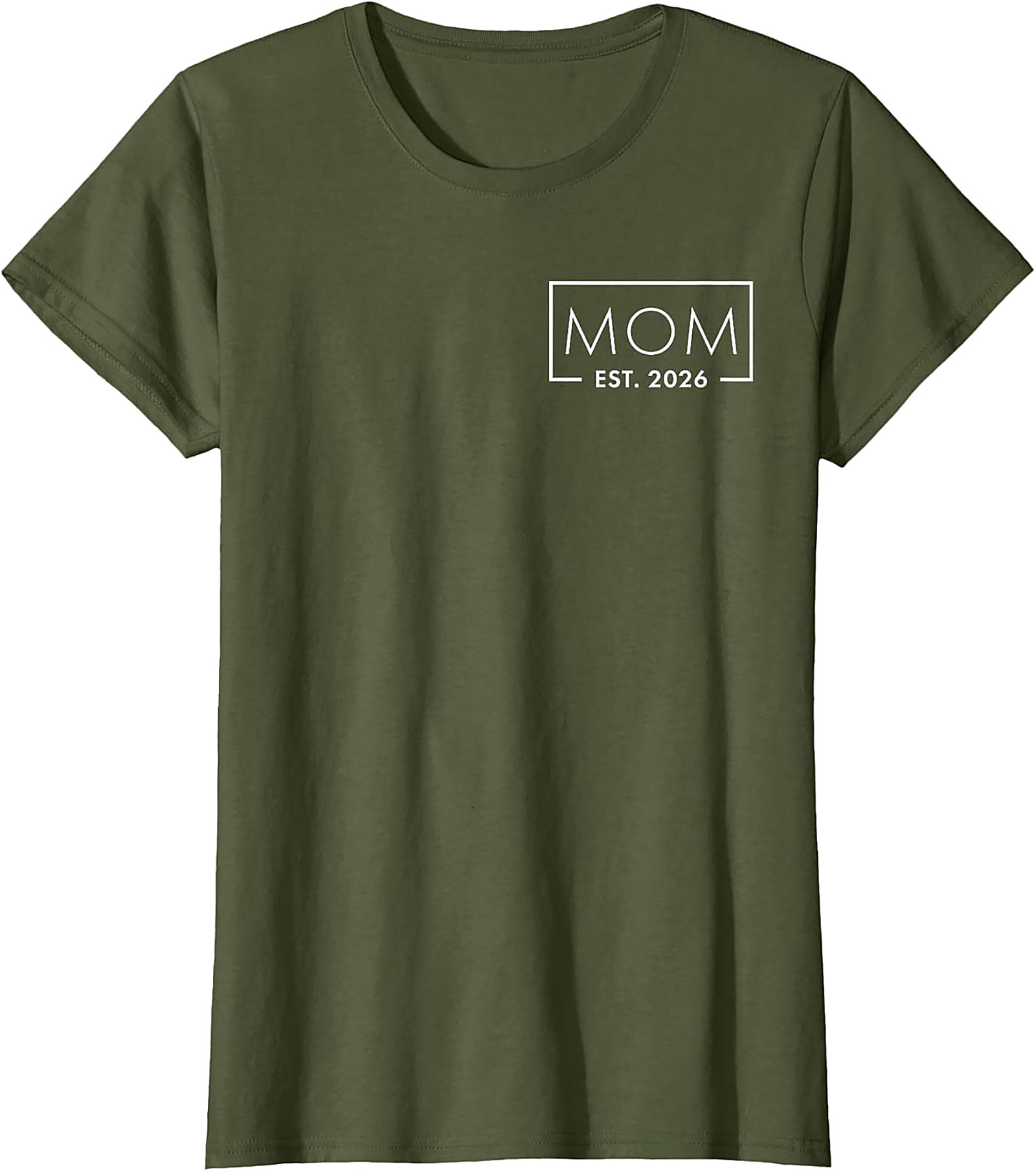 Mom Est 2026 T-shirt Minimalist Pregnancy Announcement Tee