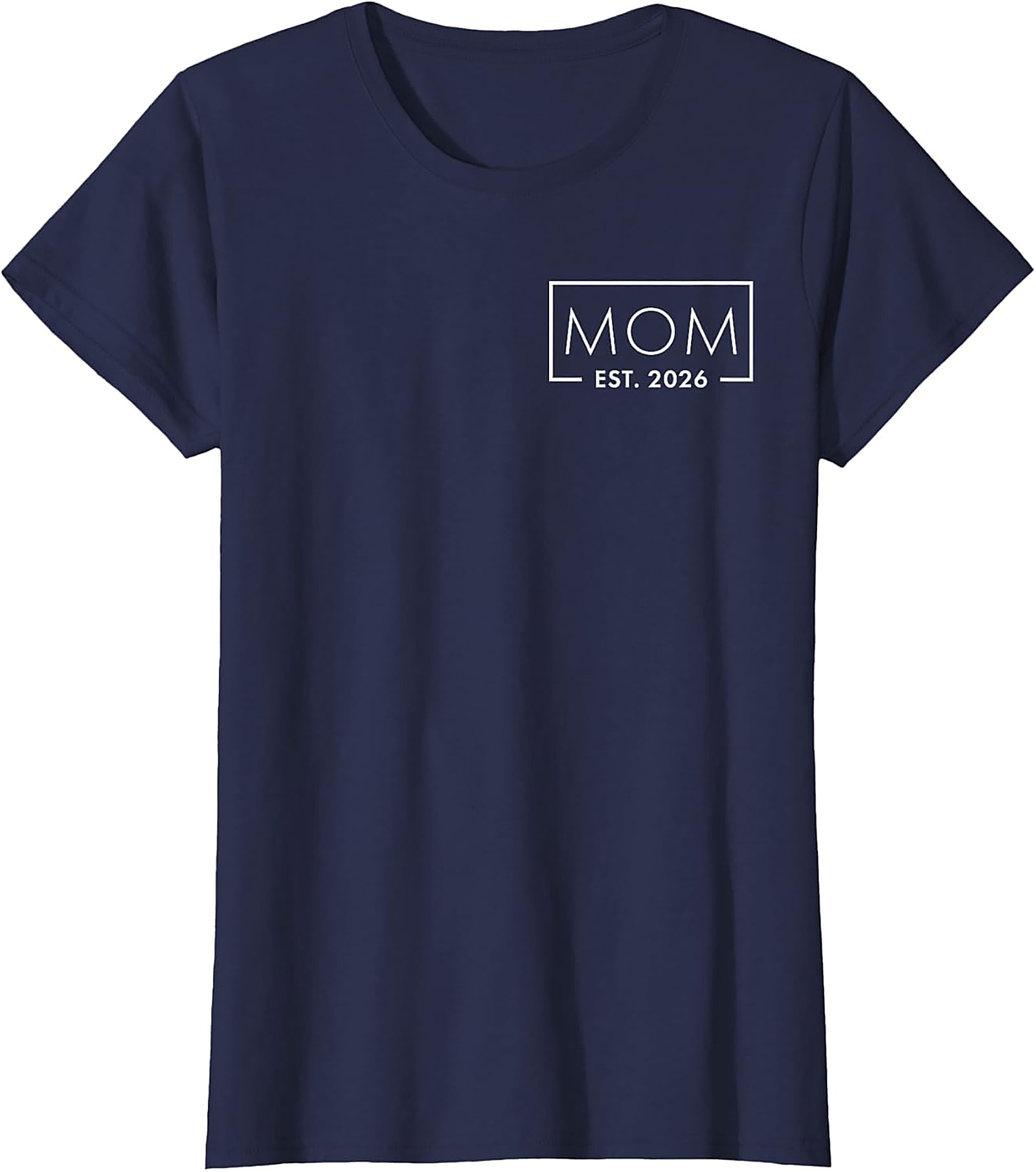 Mom Est 2026 T-shirt Minimalist Pregnancy Announcement Tee