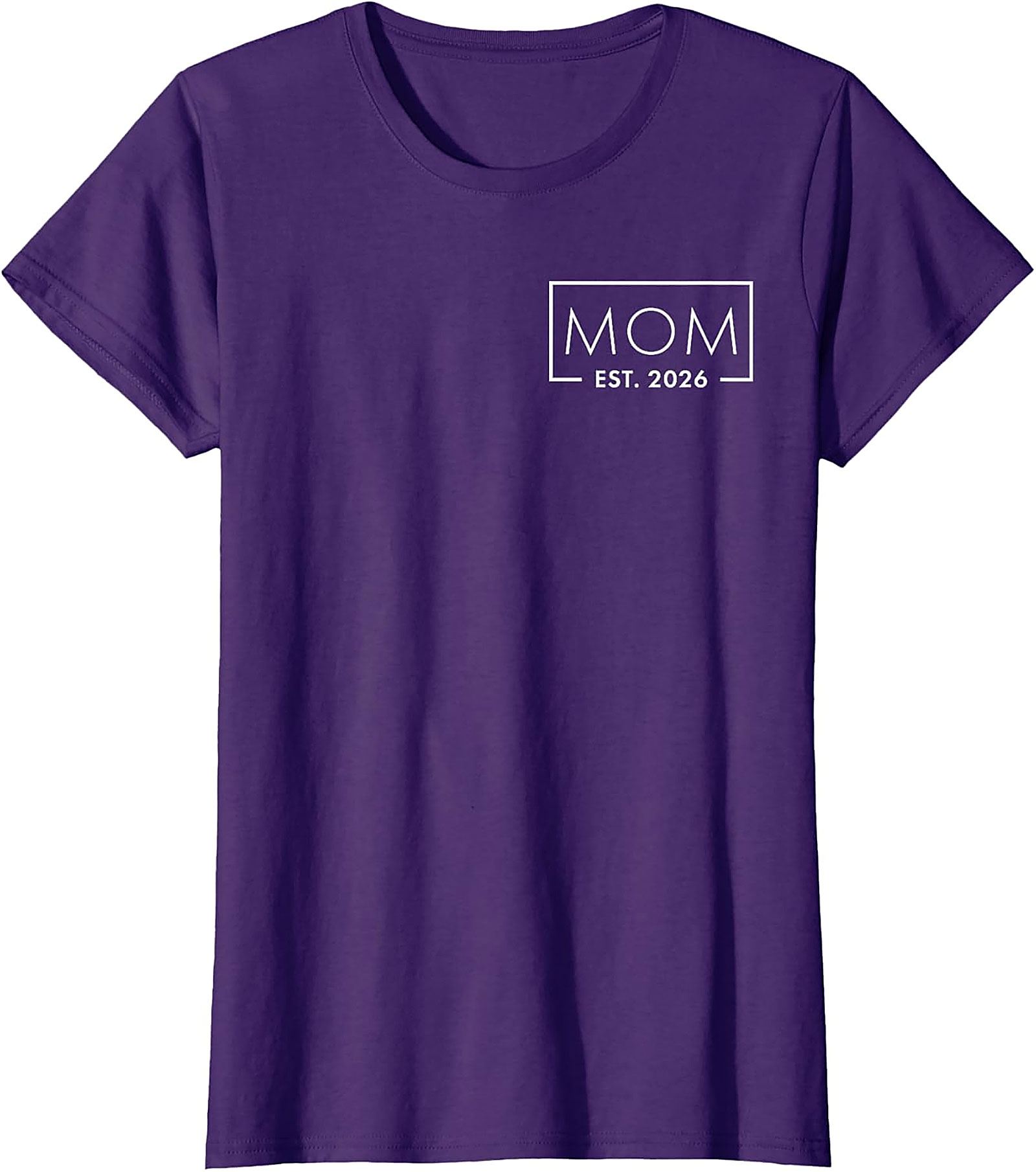 Mom Est 2026 T-shirt Minimalist Pregnancy Announcement Tee