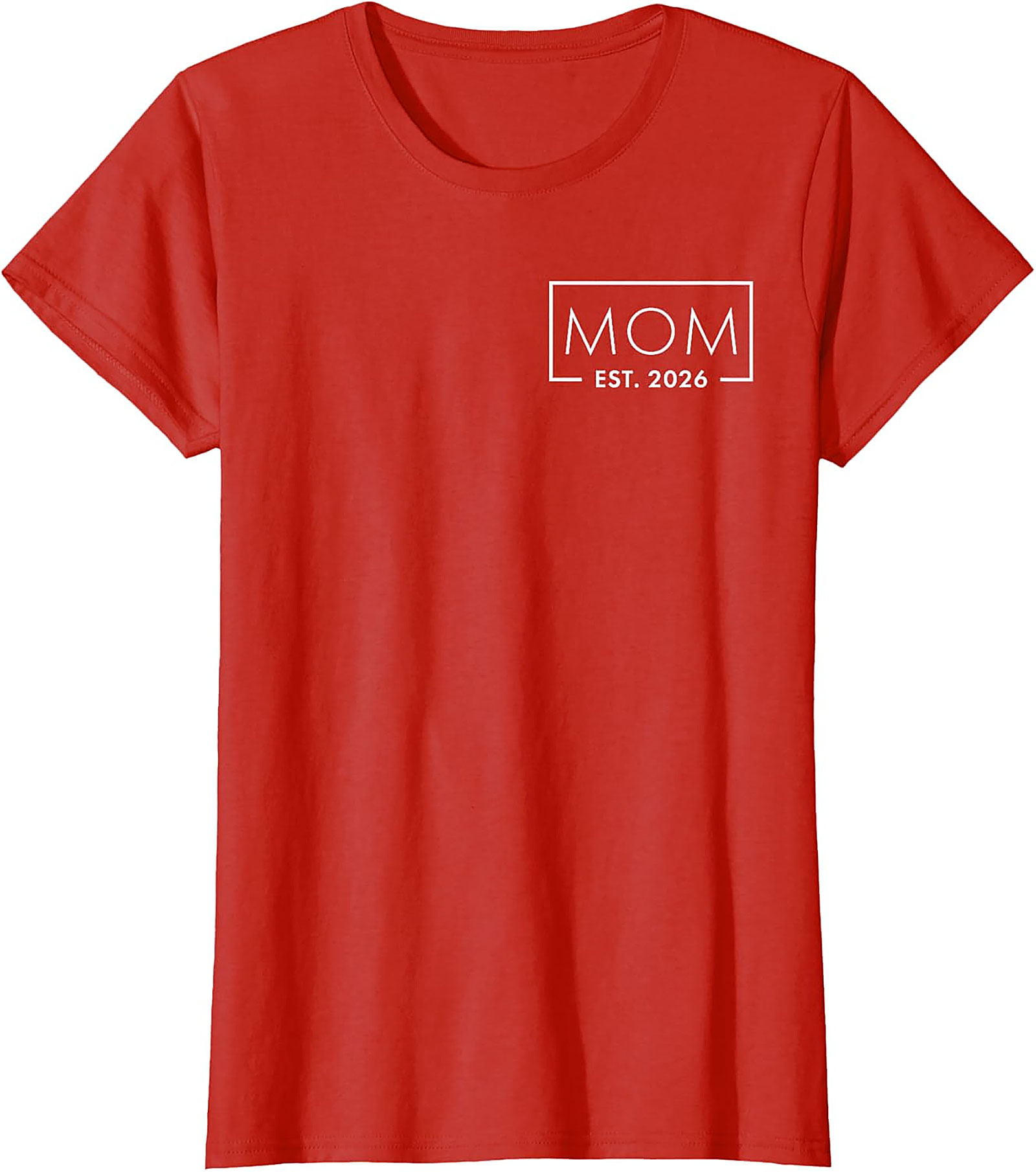Mom Est 2026 T-shirt Minimalist Pregnancy Announcement Tee