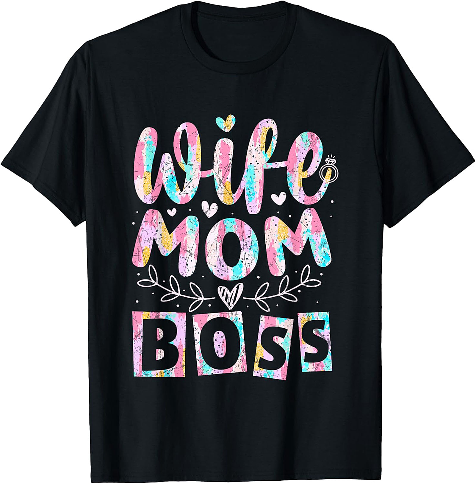 Wife Mom Boss T-shirt | Soft Cotton Graphic Tee for Women