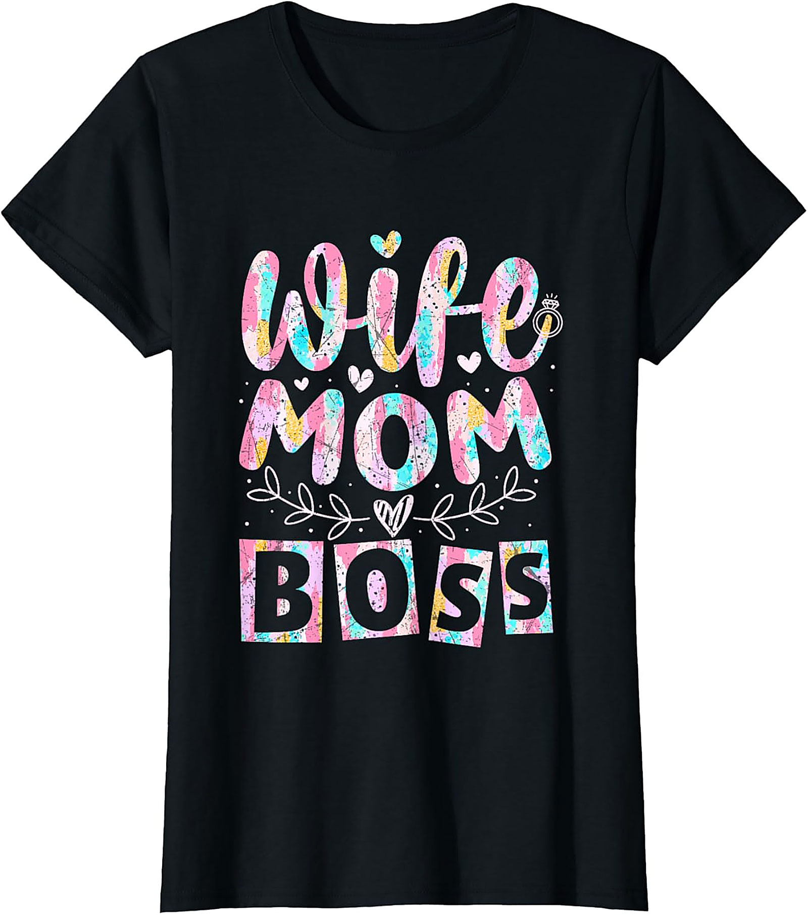 Wife Mom Boss T-shirt | Soft Cotton Graphic Tee for Women