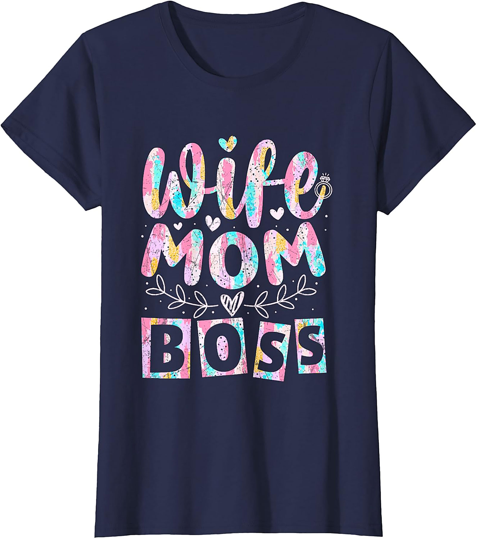 Wife Mom Boss T-shirt | Soft Cotton Graphic Tee for Women
