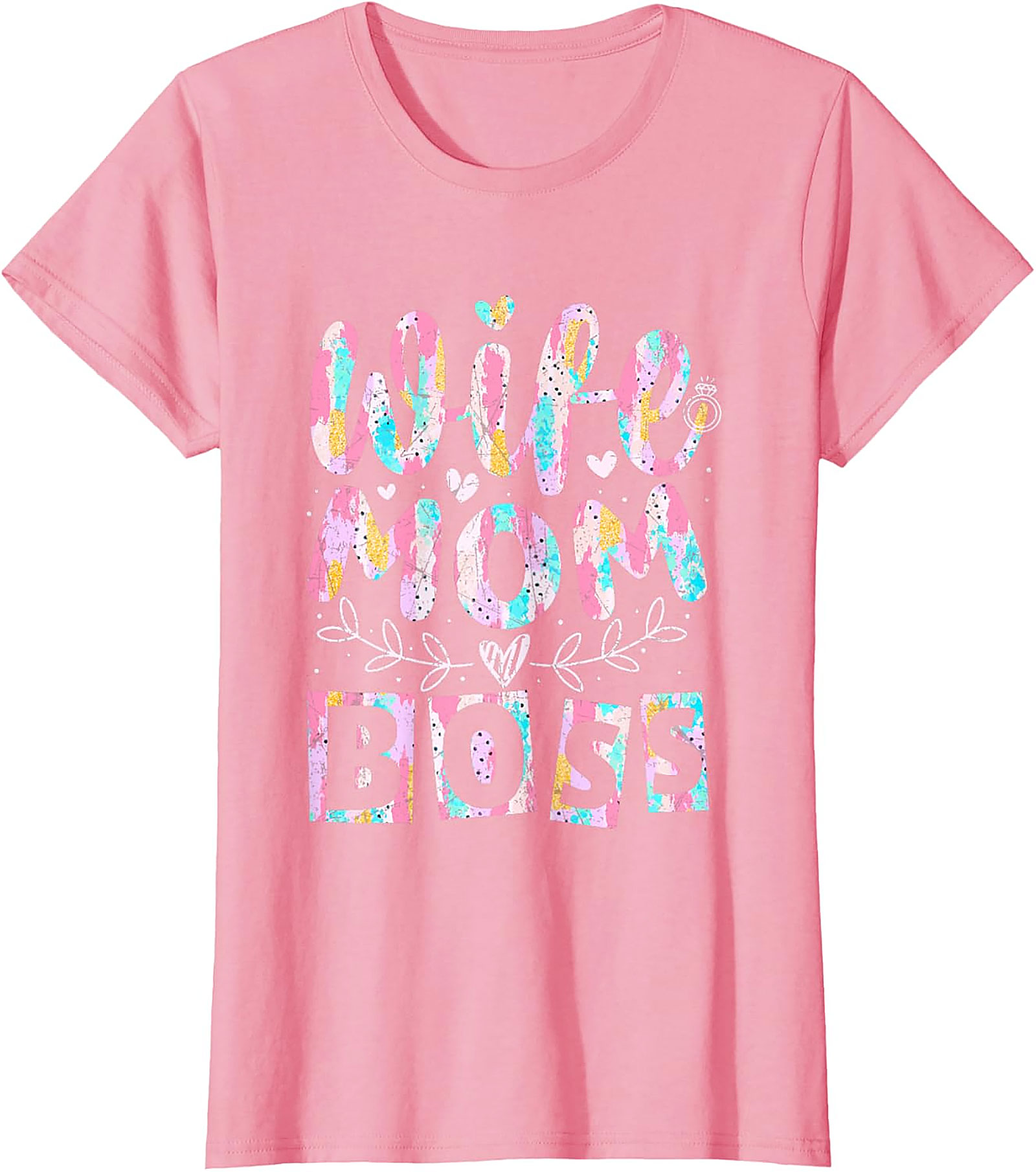 Wife Mom Boss T-shirt | Soft Cotton Graphic Tee for Women