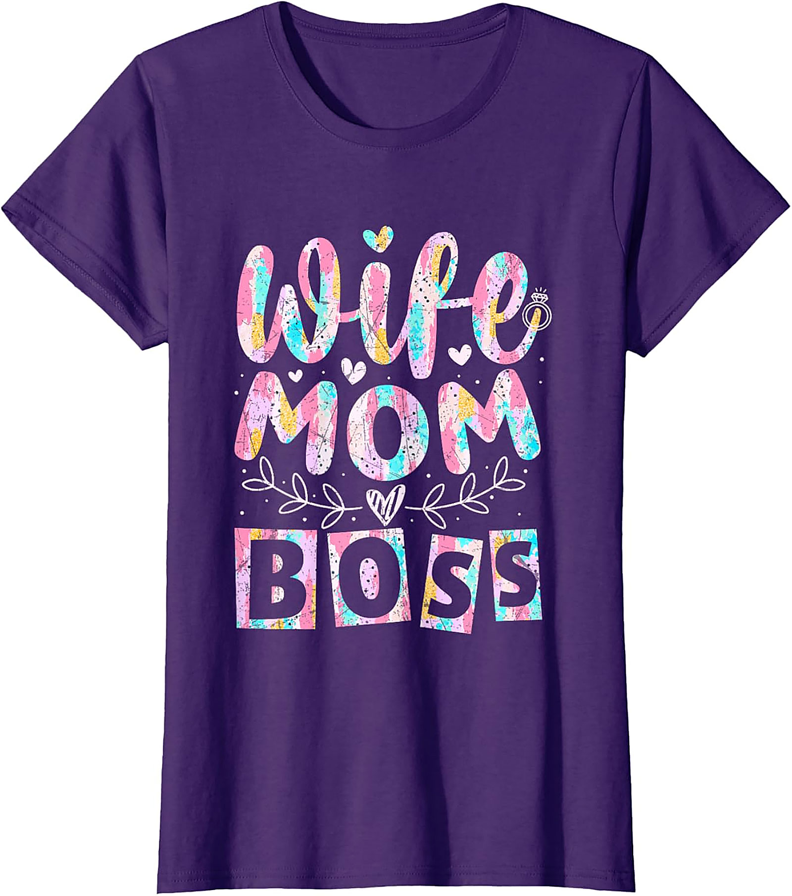 Wife Mom Boss T-shirt | Soft Cotton Graphic Tee for Women
