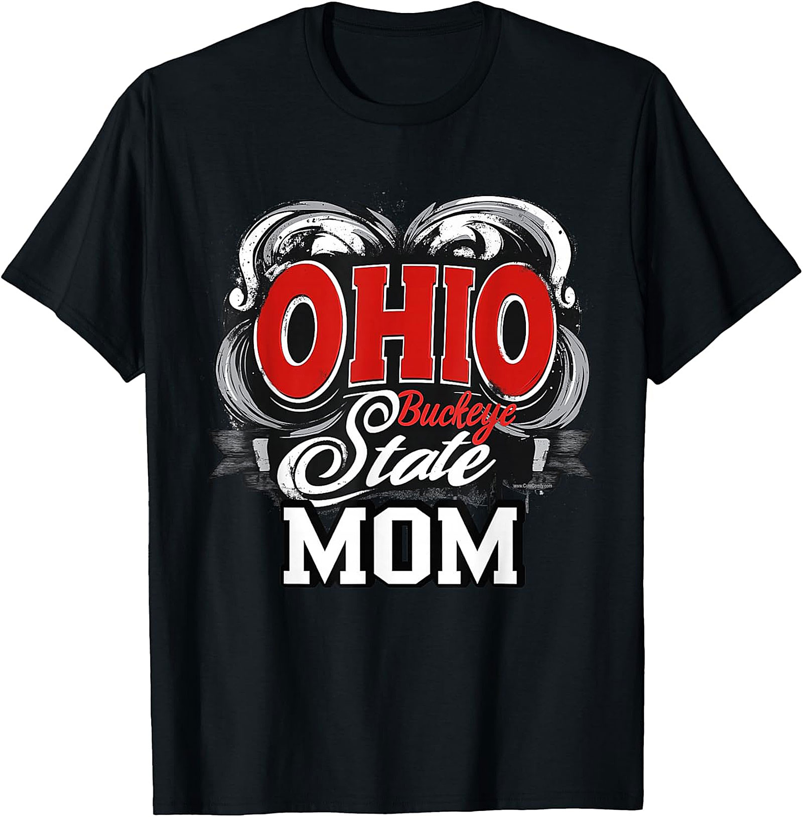Ohio Buckeye State Mom T-Shirt Soft Cotton Graphic Tee