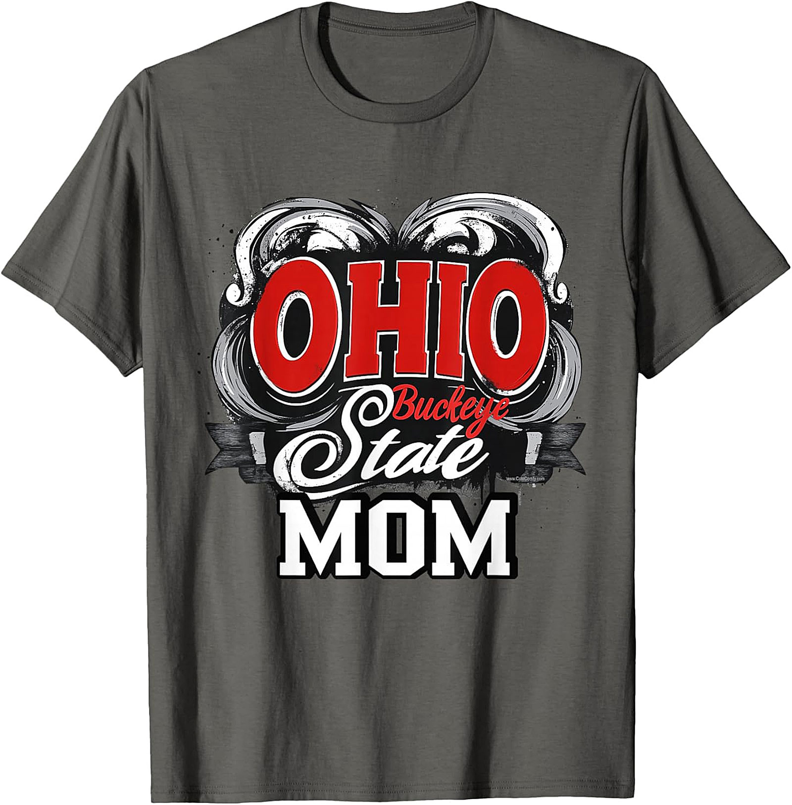 Ohio Buckeye State Mom T-Shirt Soft Cotton Graphic Tee