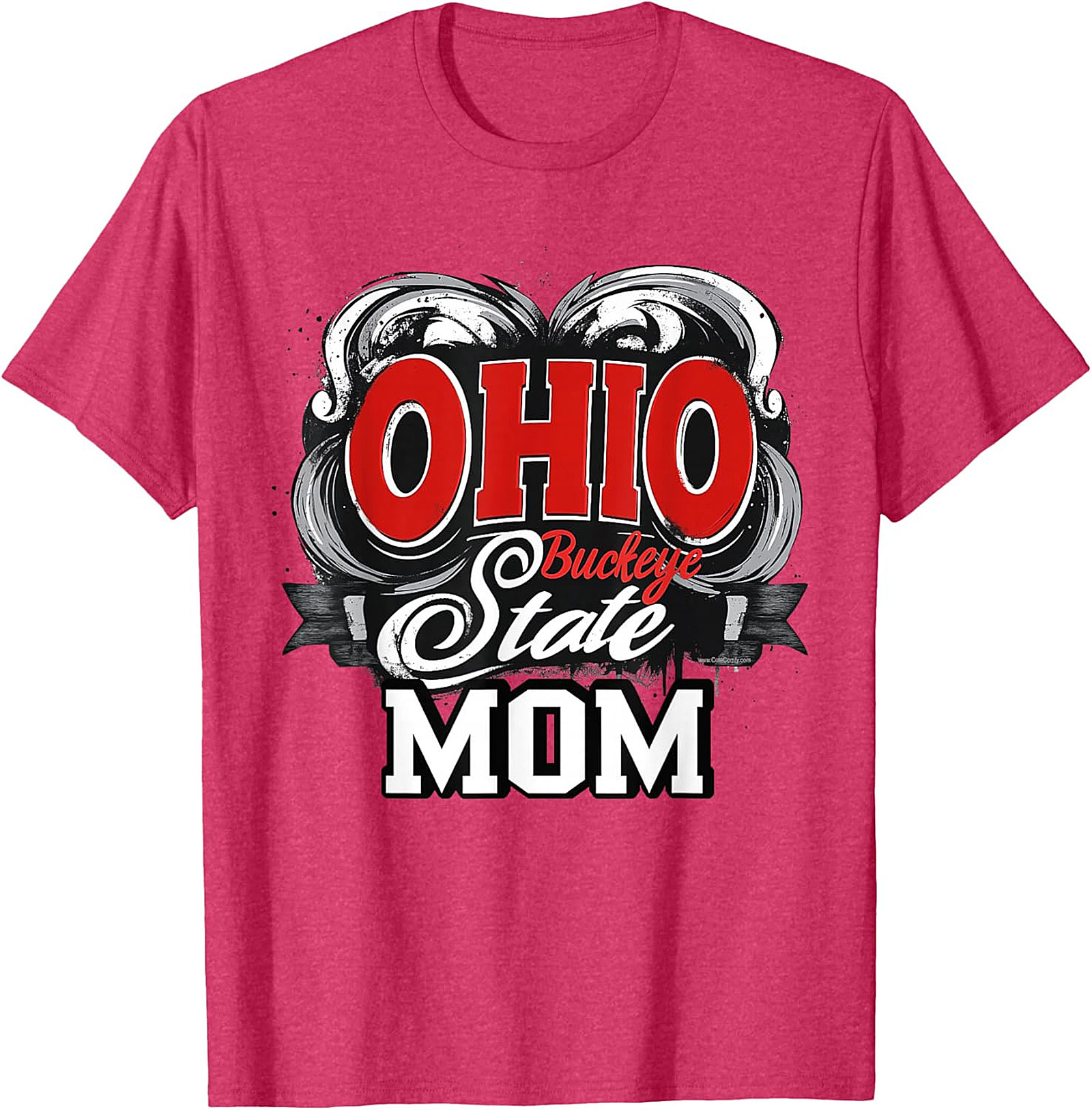 Ohio Buckeye State Mom T-Shirt Soft Cotton Graphic Tee