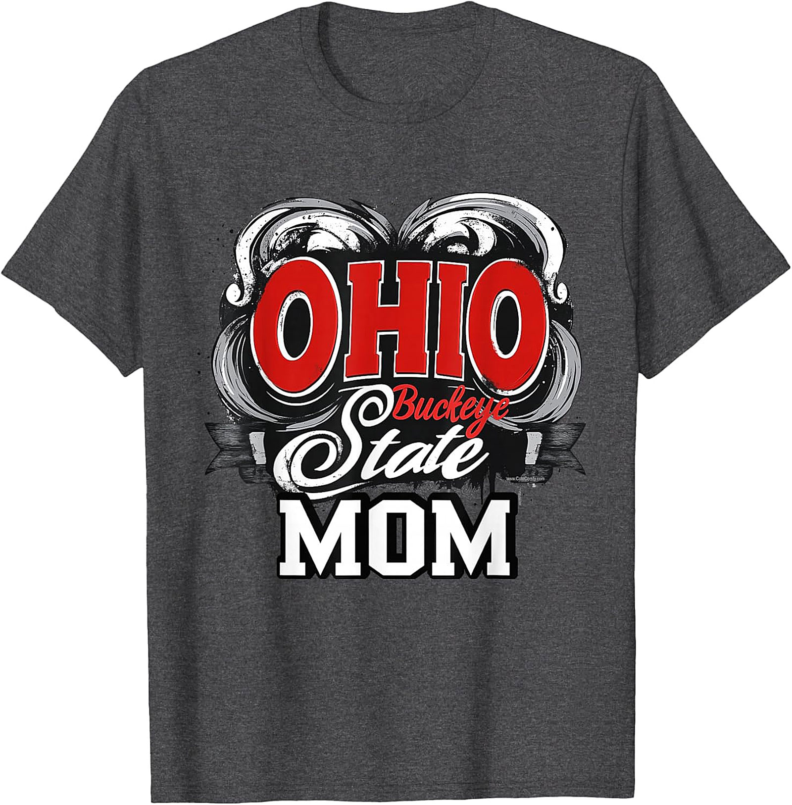 Ohio Buckeye State Mom T-Shirt Soft Cotton Graphic Tee