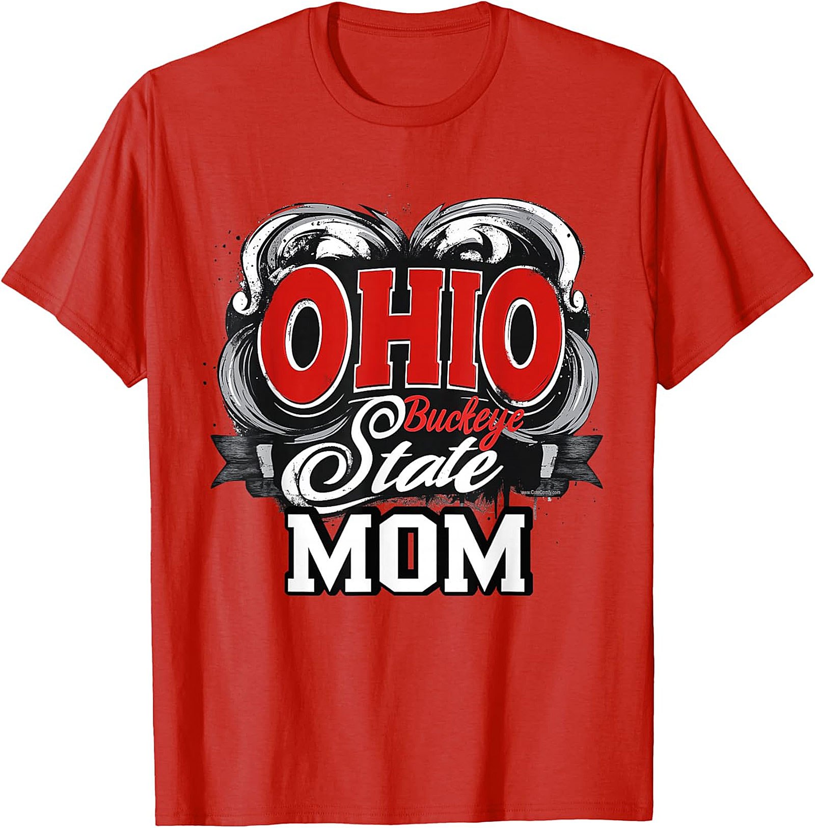 Ohio Buckeye State Mom T-Shirt Soft Cotton Graphic Tee