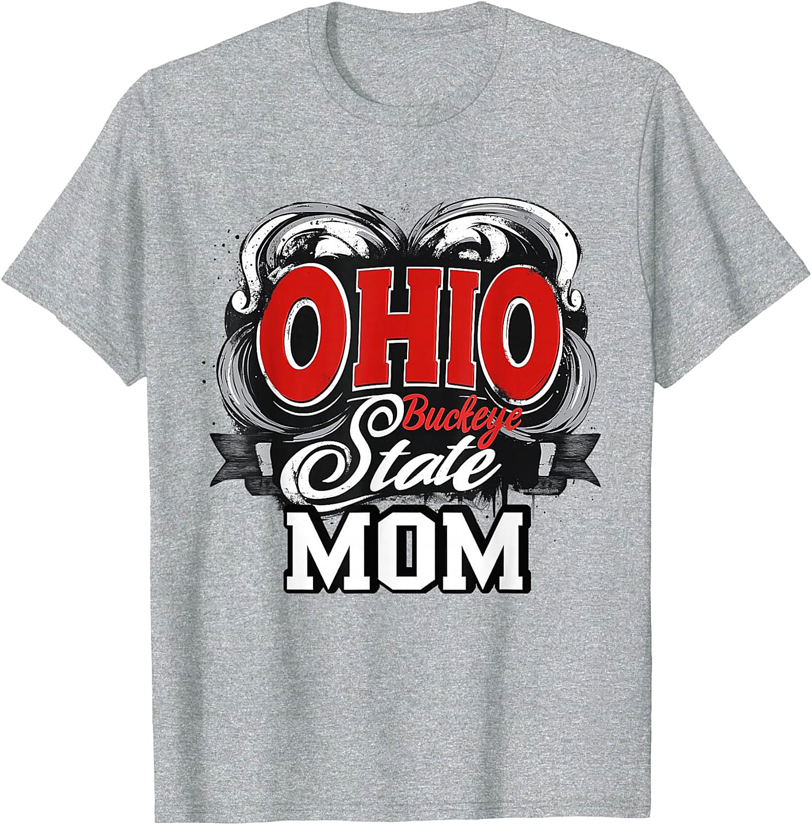 Ohio Buckeye State Mom T-Shirt Soft Cotton Graphic Tee