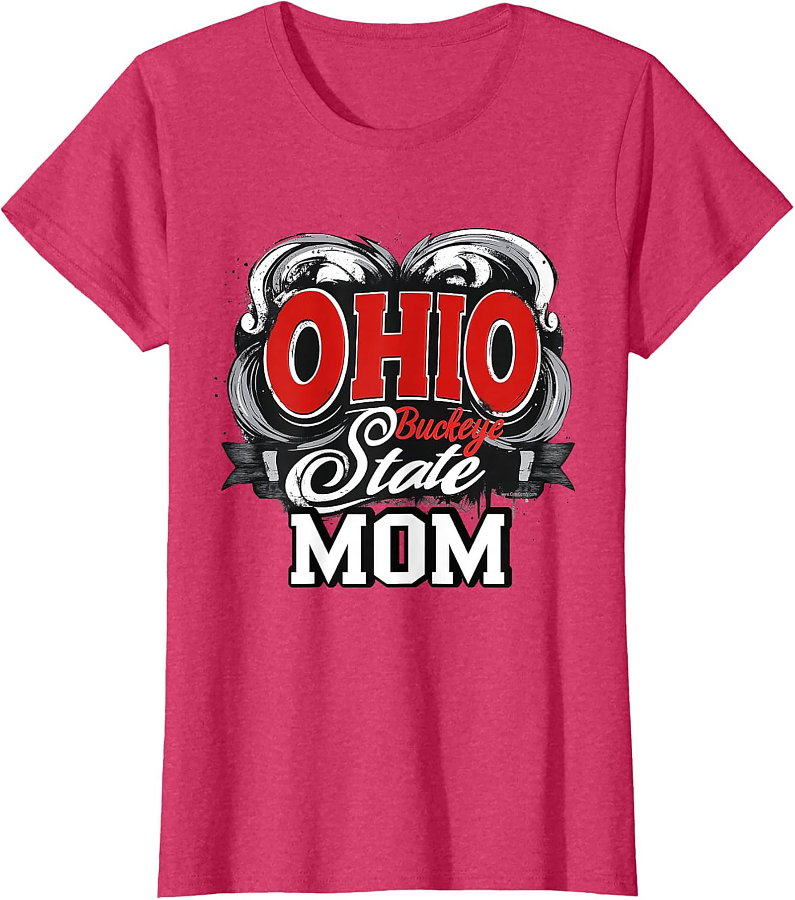 Ohio Buckeye State Mom T-Shirt Soft Cotton Graphic Tee
