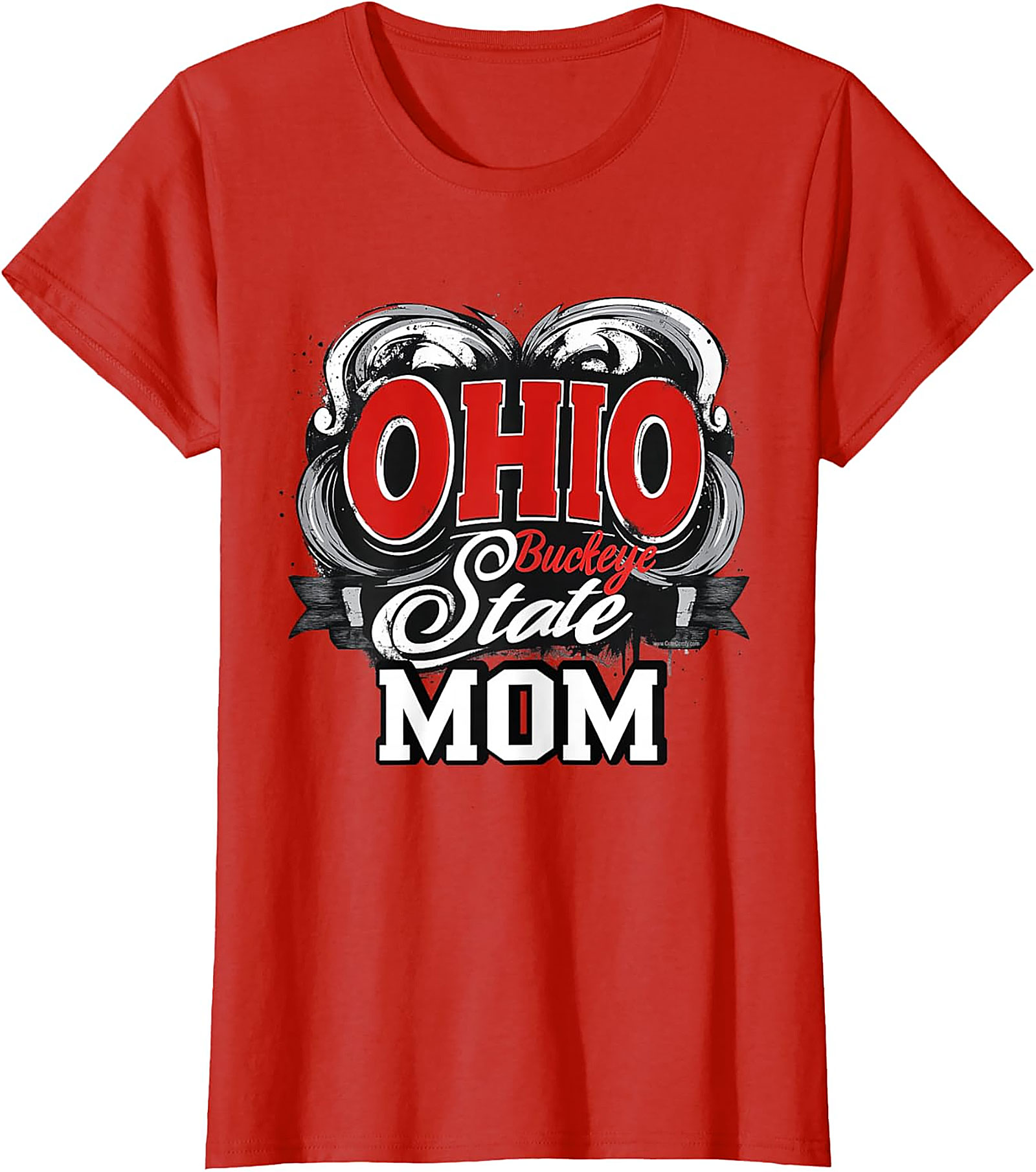 Ohio Buckeye State Mom T-Shirt Soft Cotton Graphic Tee
