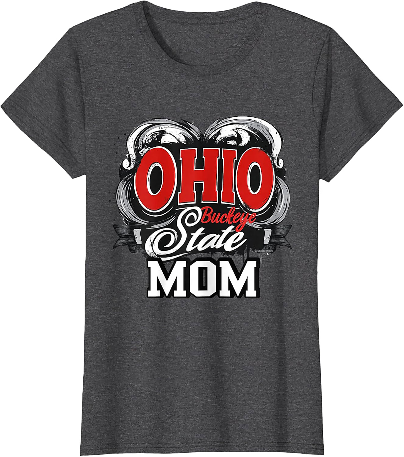 Ohio Buckeye State Mom T-Shirt Soft Cotton Graphic Tee