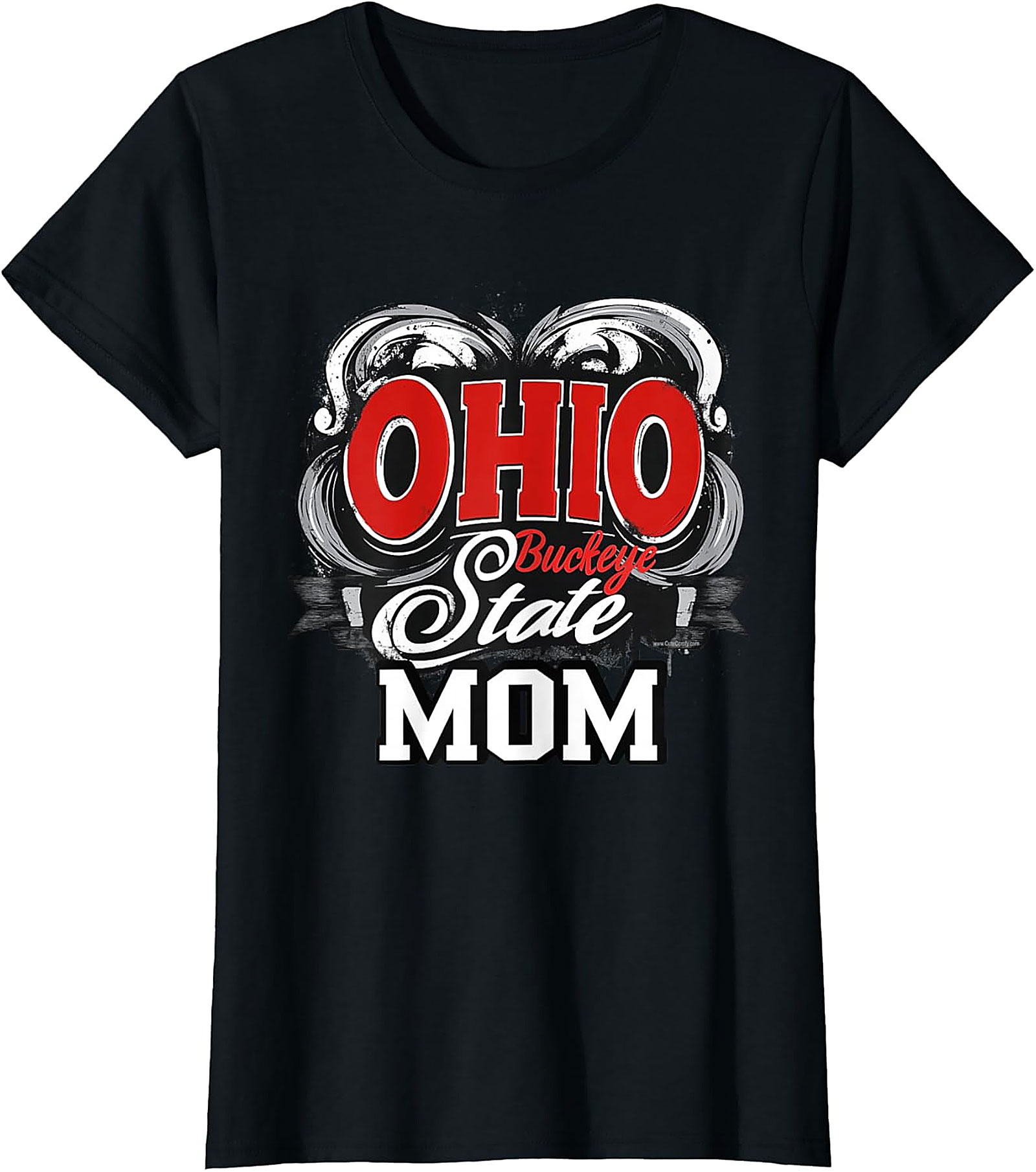 Ohio Buckeye State Mom T-Shirt Soft Cotton Graphic Tee